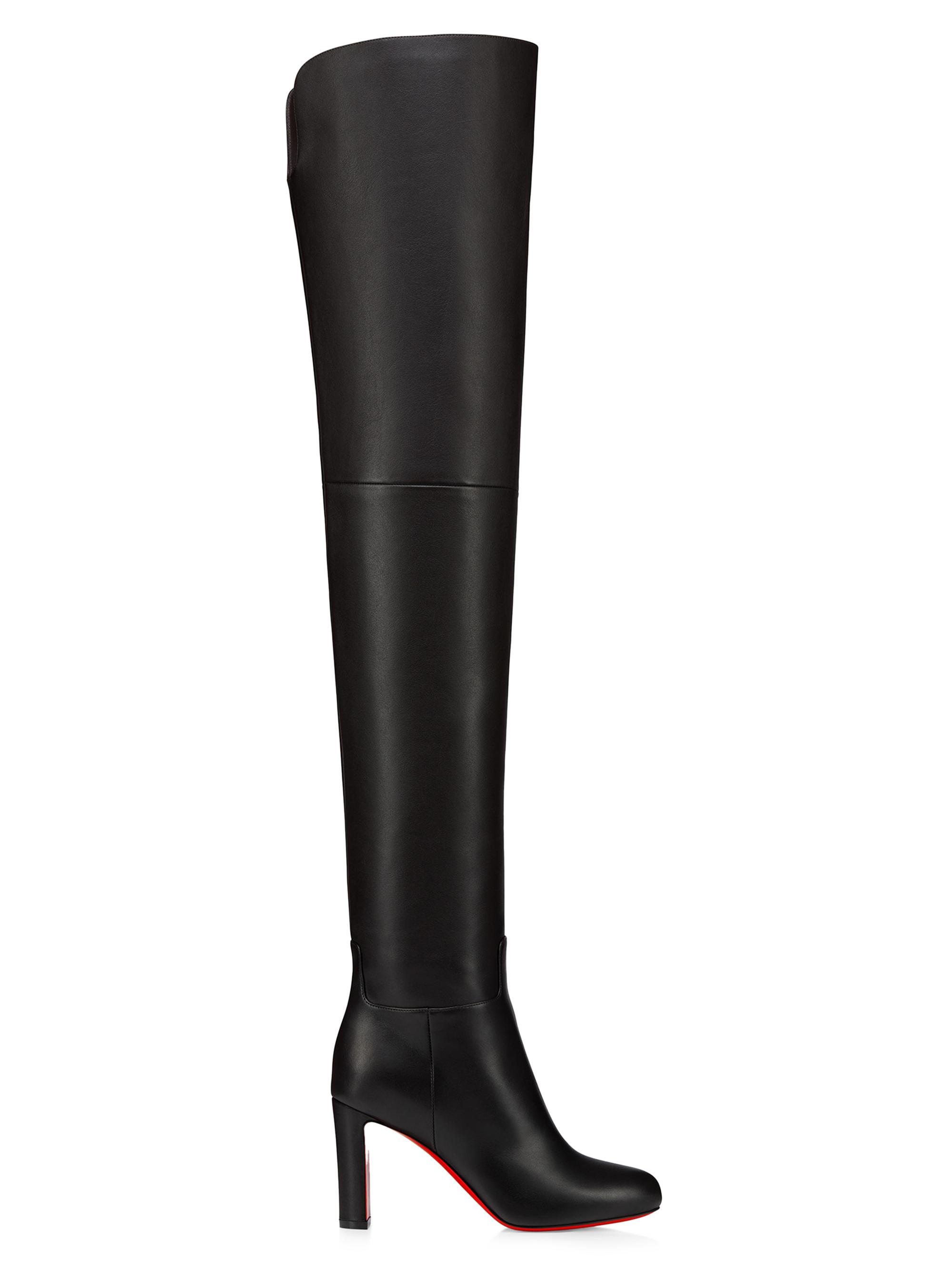 Toteme 85MM Square-Toe Leather Over-The-Knee Boots | Saks Fifth Avenue