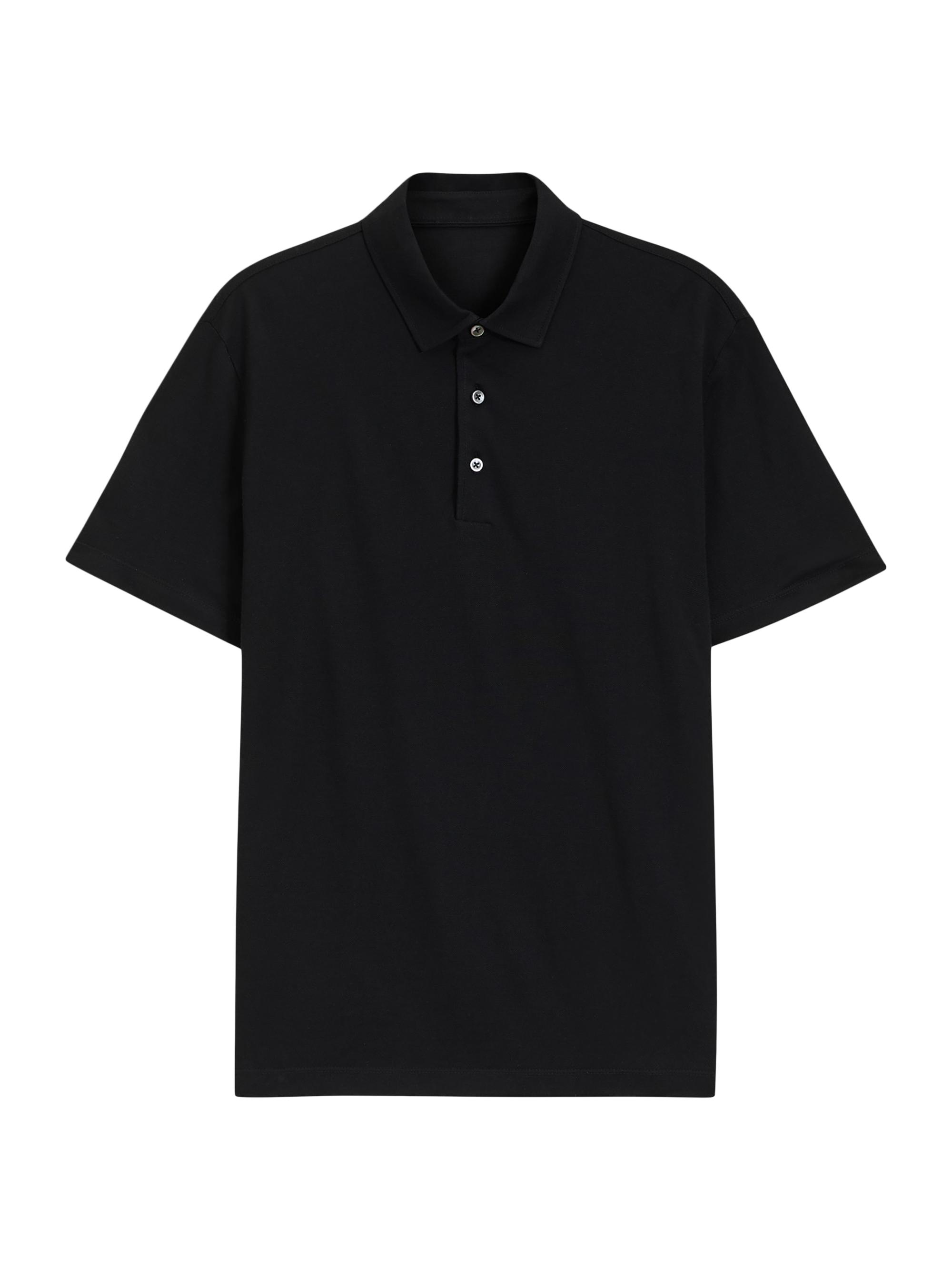 BOSS Men's Beckham x Boss Polo Shirt in Cotton and Silk - Black