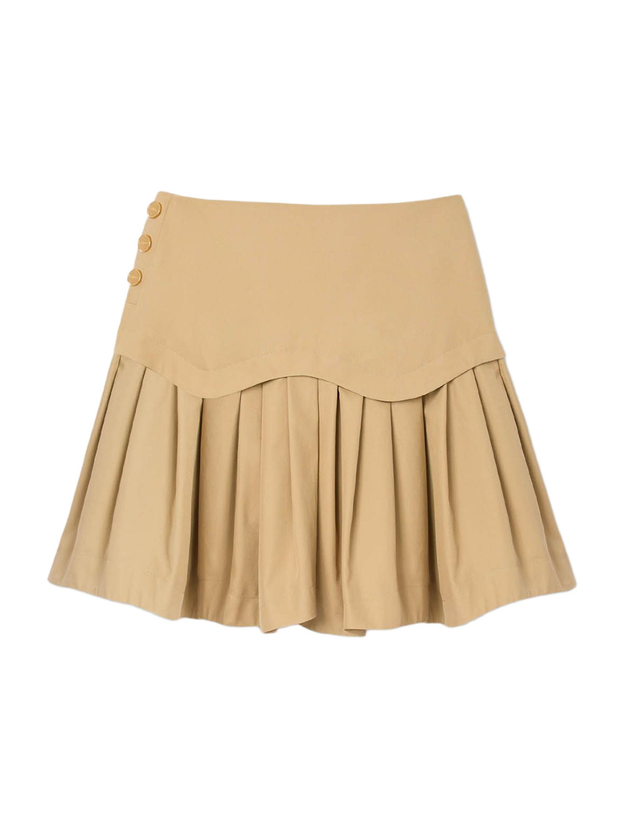 Sandro Women's Short Ruffled Skirt - Beige