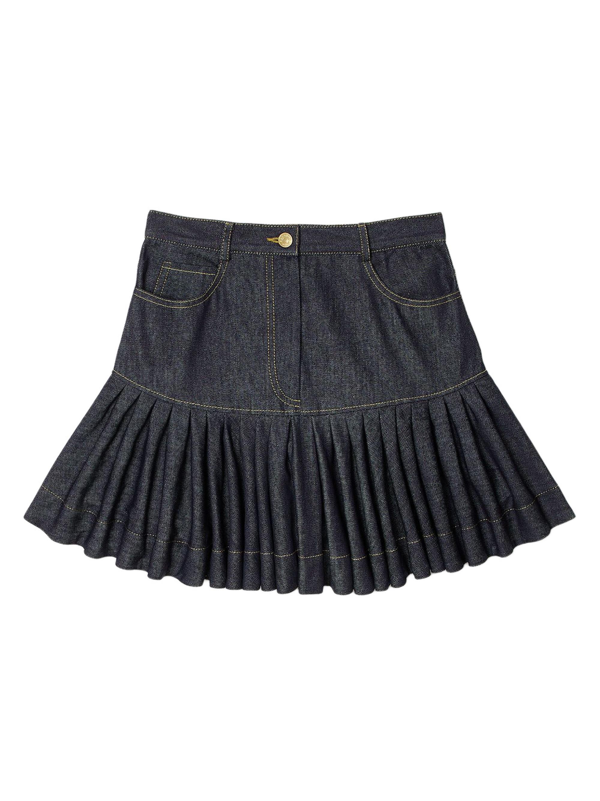 Sandro Women's Short Ruffled Skirt - Deep Blue