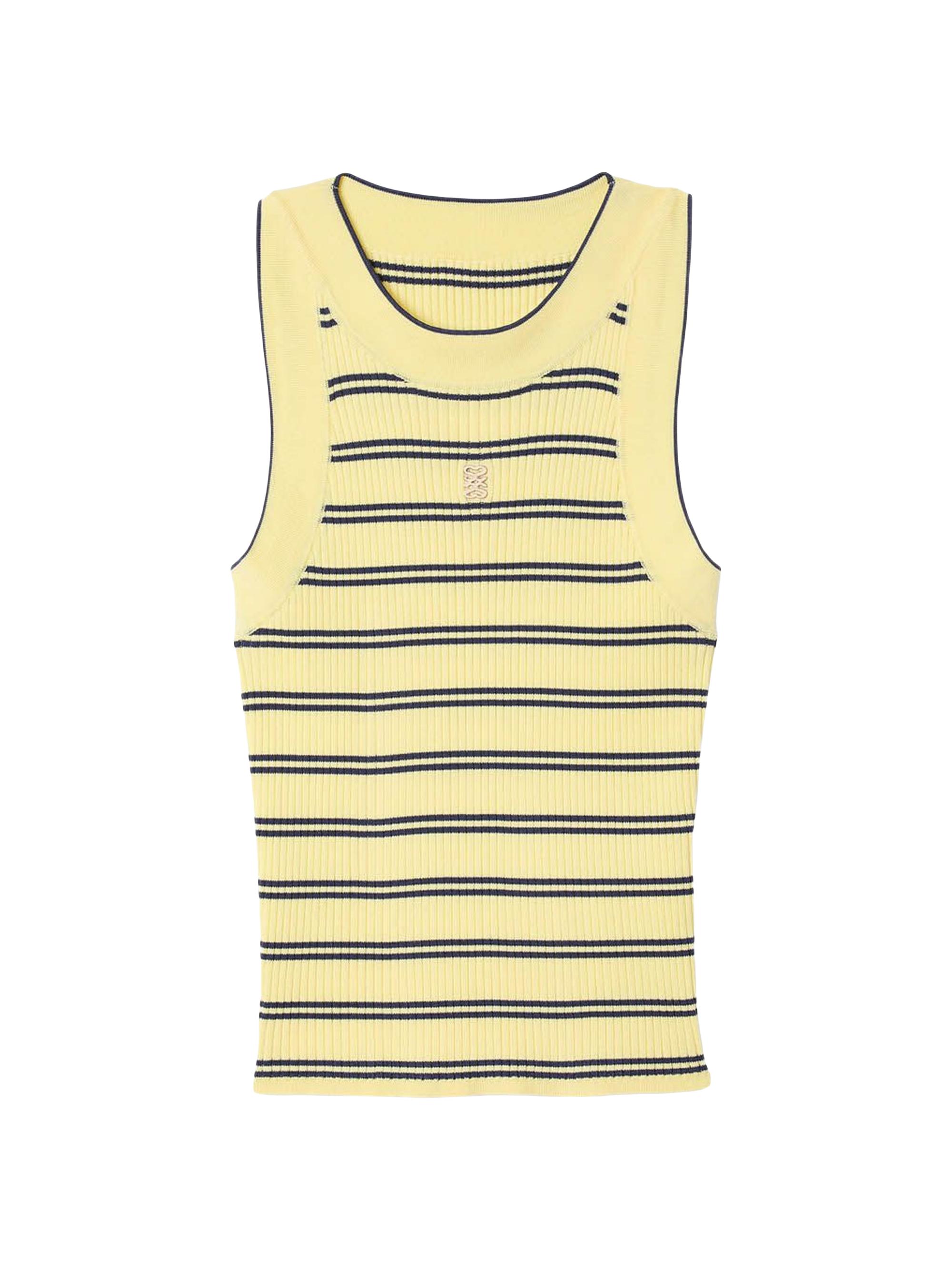 Sandro Women's Striped Knit Vest Top - Light Yellow