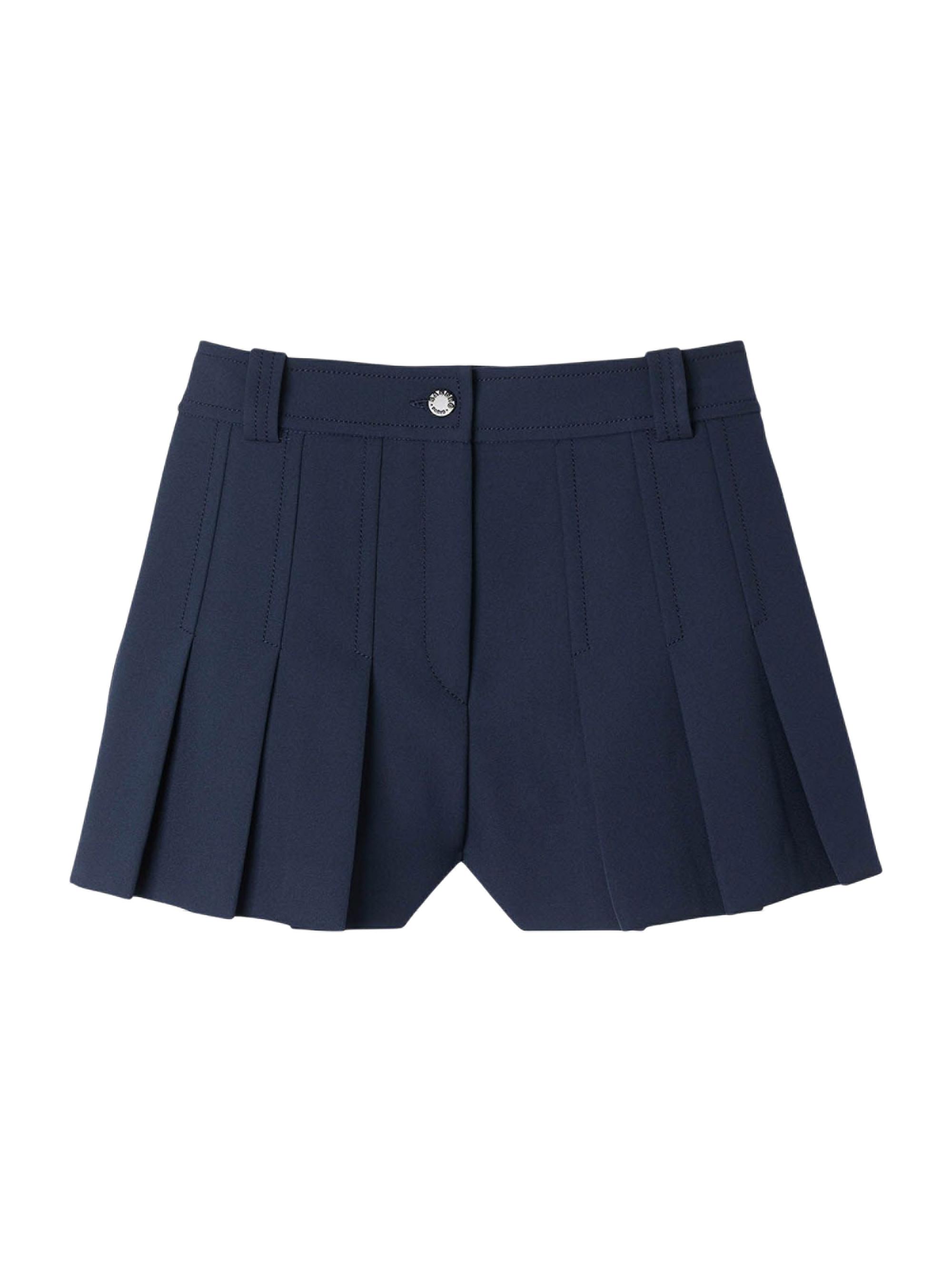 Sandro Women's Tailored Pleated Shorts - Navy Blue
