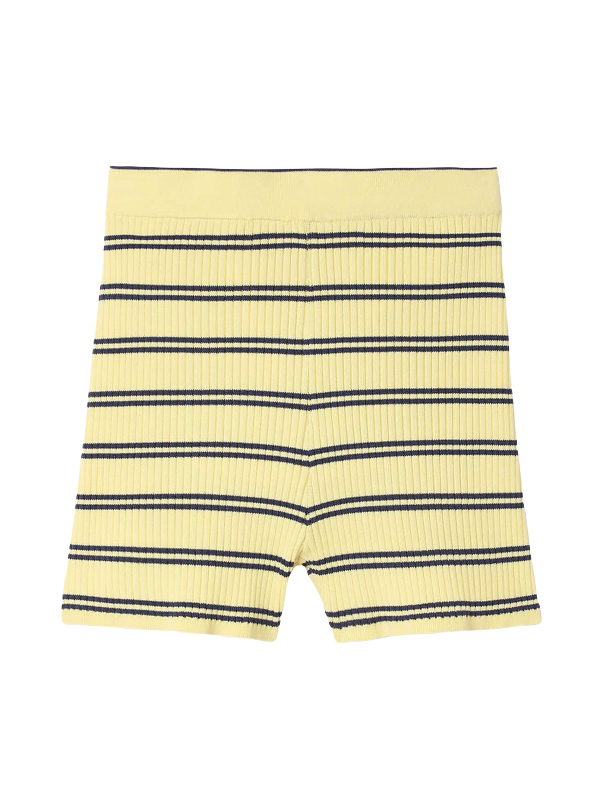 Sandro Women's Striped Knit Shorts - Light Yellow