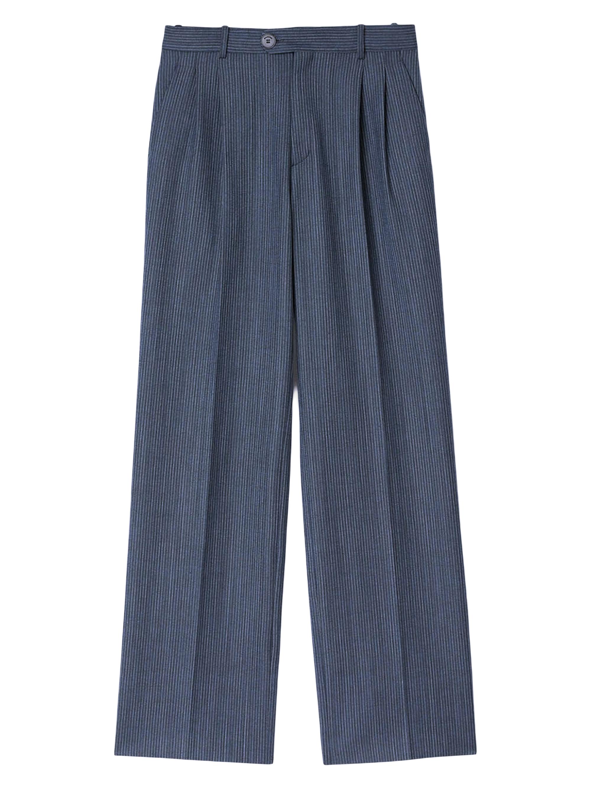 Sandro Women's Striped Trousers - Blue
