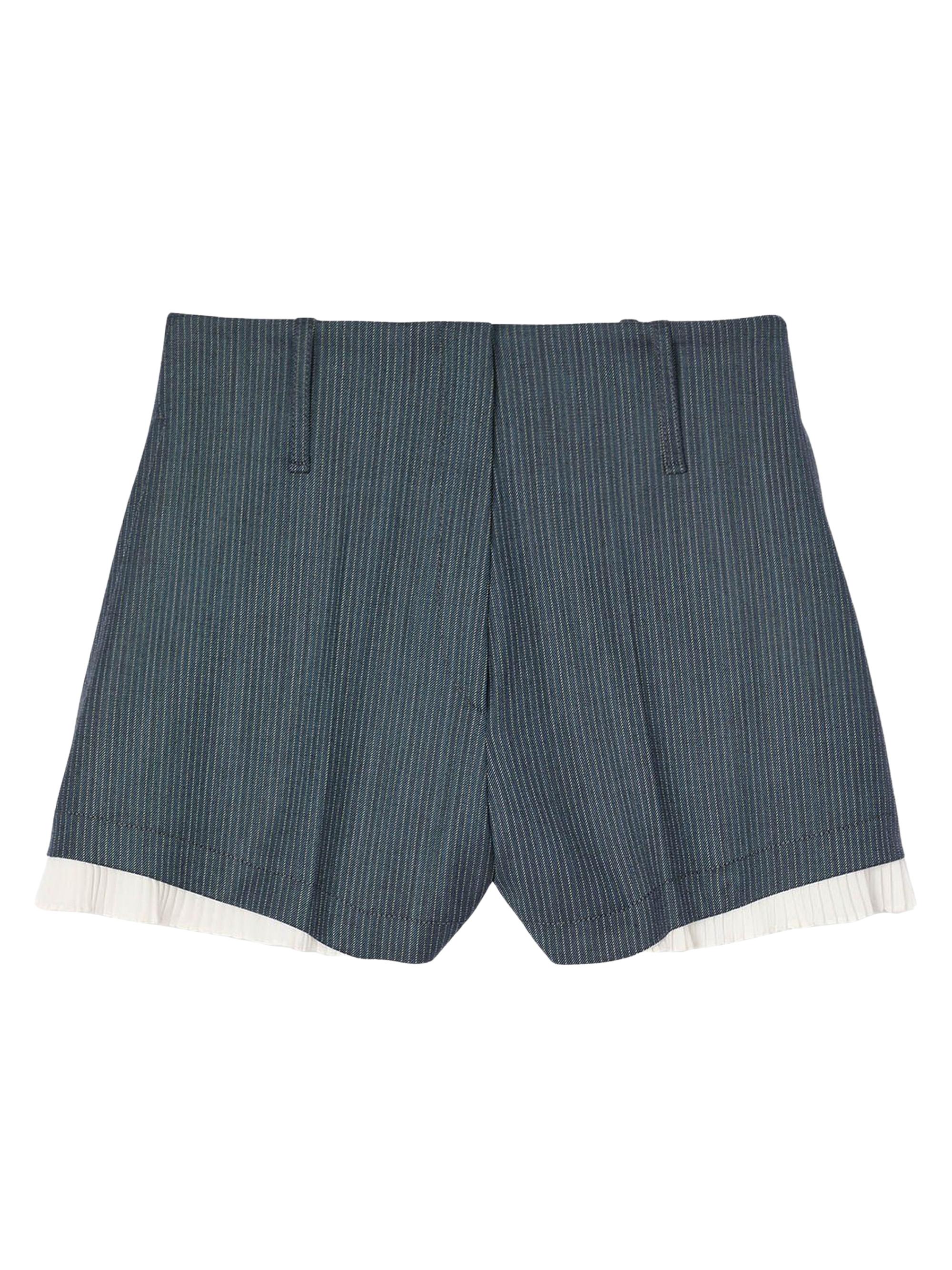 Sandro Women's Striped Shorts - Blue