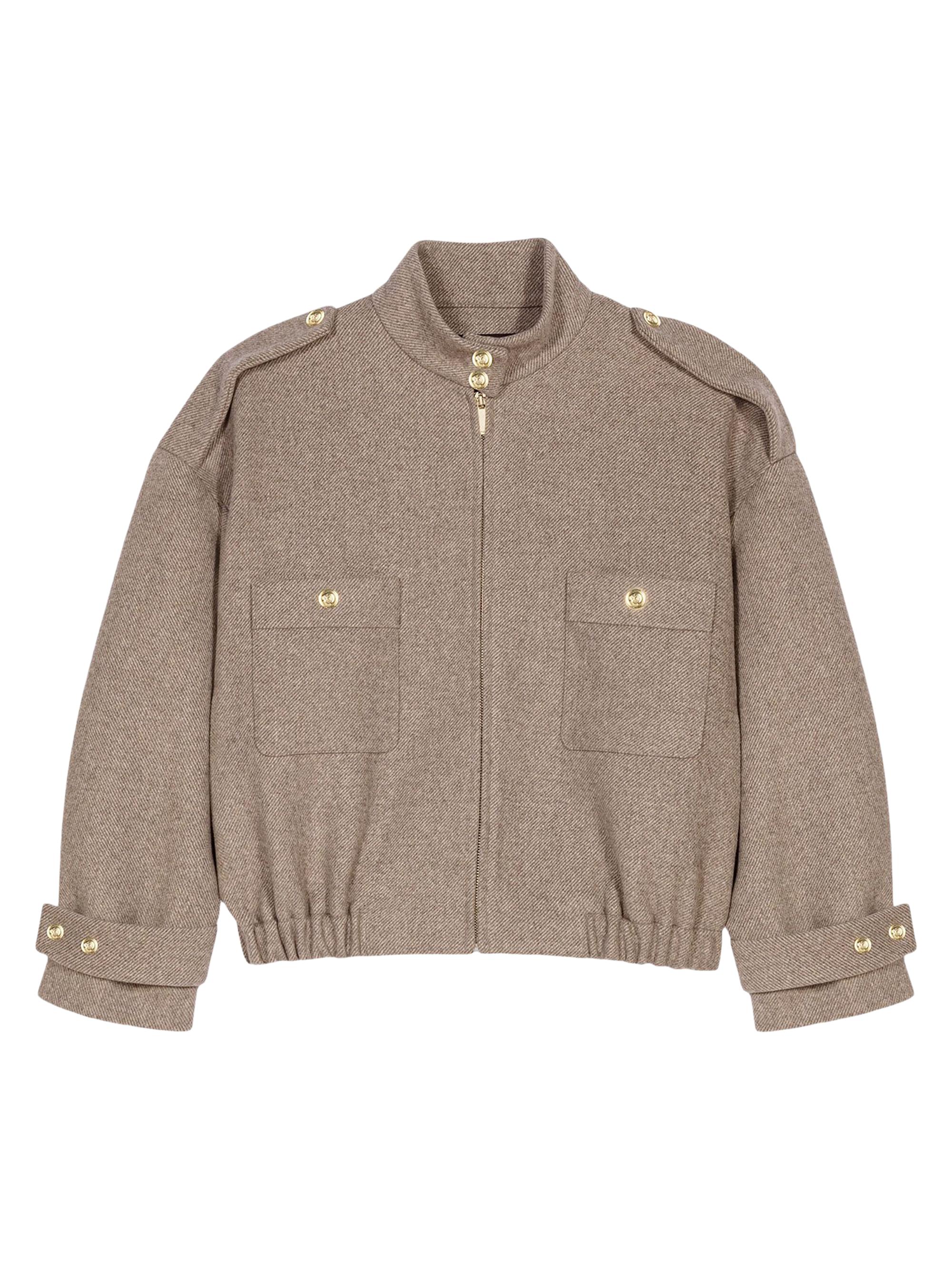 Maje Women's Mixed Wool Jacket - Beige