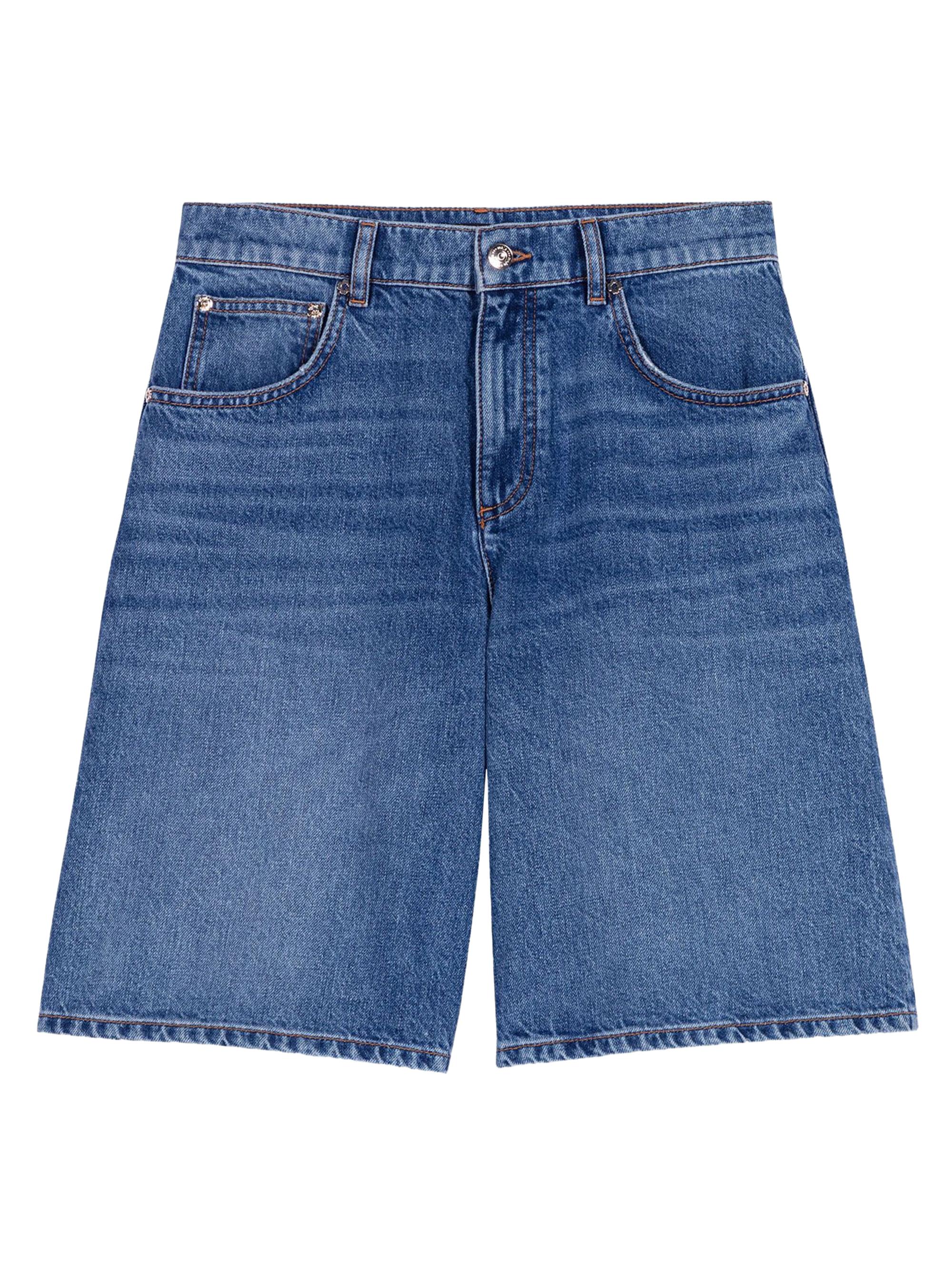 Maje Women's Denim Bermuda Shorts - Blue