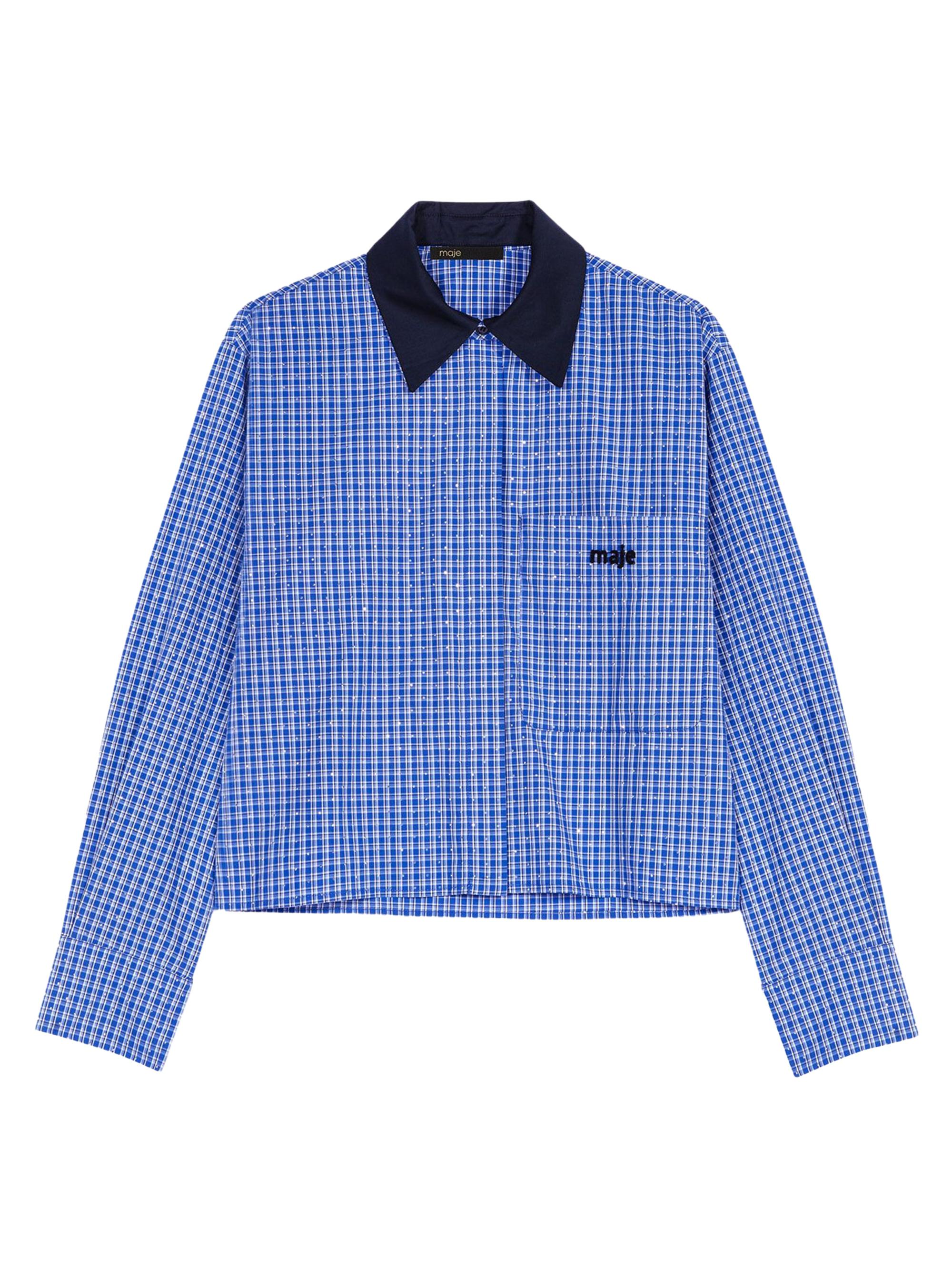 Maje Rhinestone Shirt with Removable Col | Saks Fifth Avenue