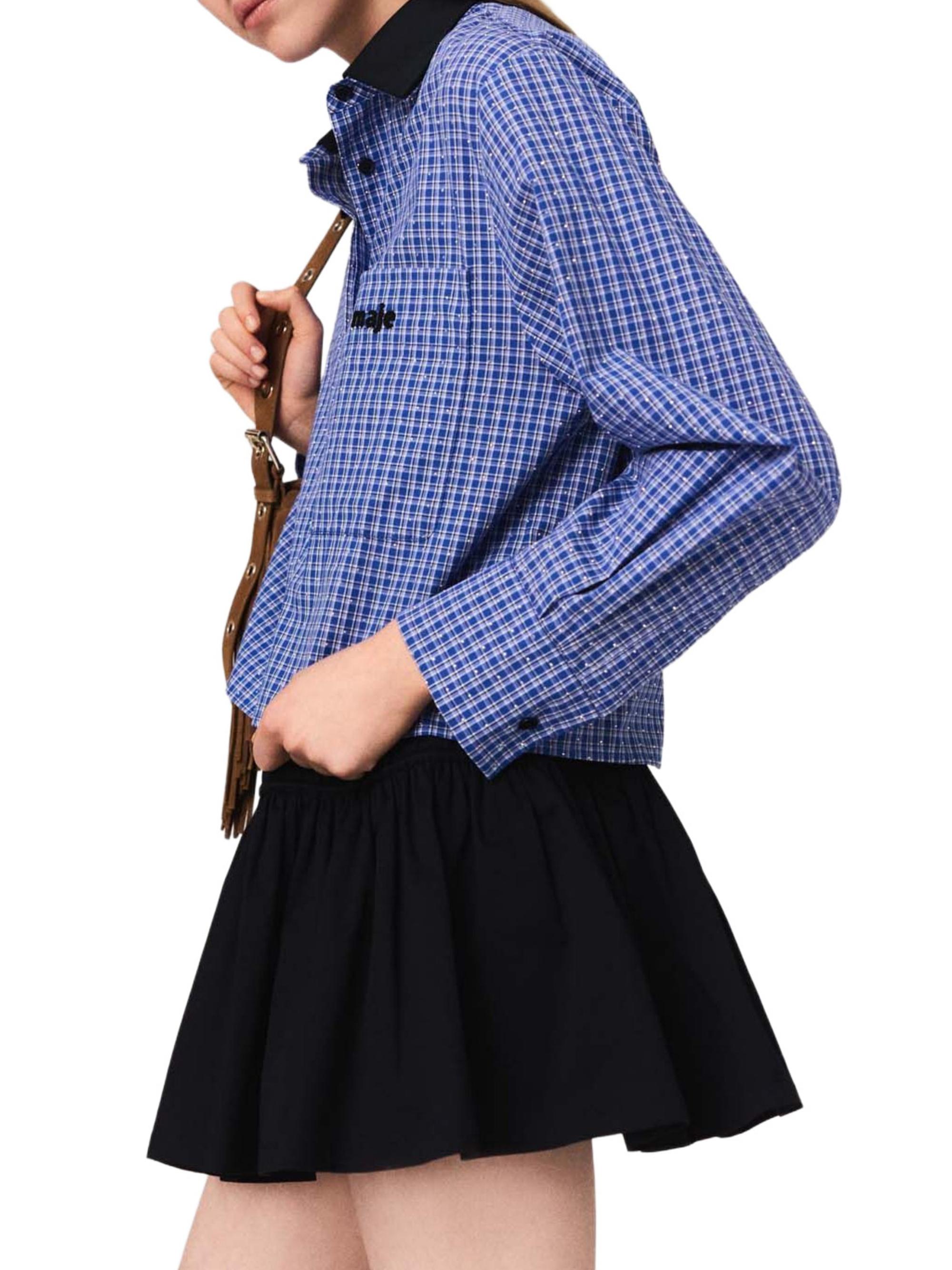 Maje Rhinestone Shirt with Removable Col | Saks Fifth Avenue