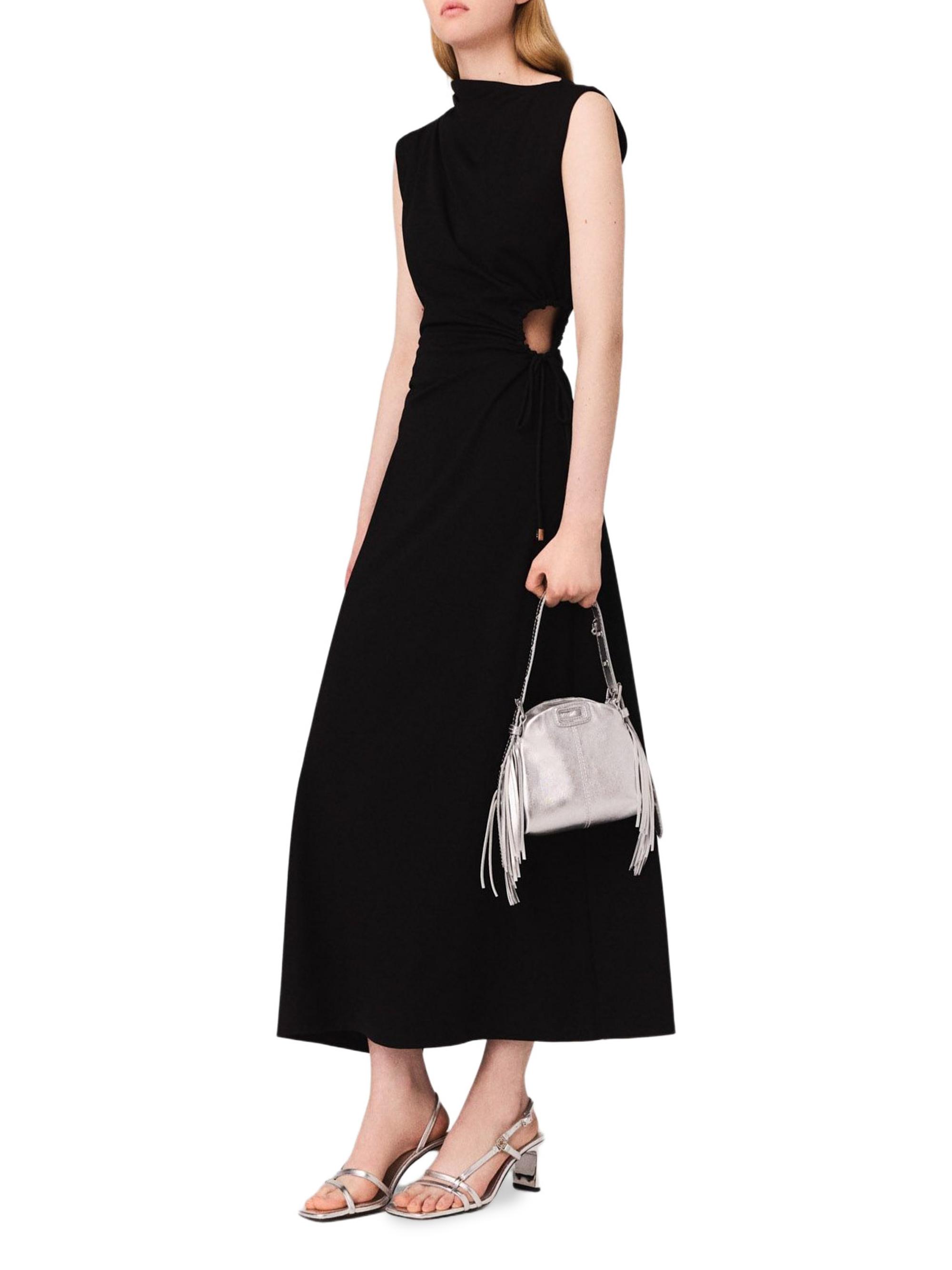 Maje Women's Cutout Waist Maxi Dress - Black