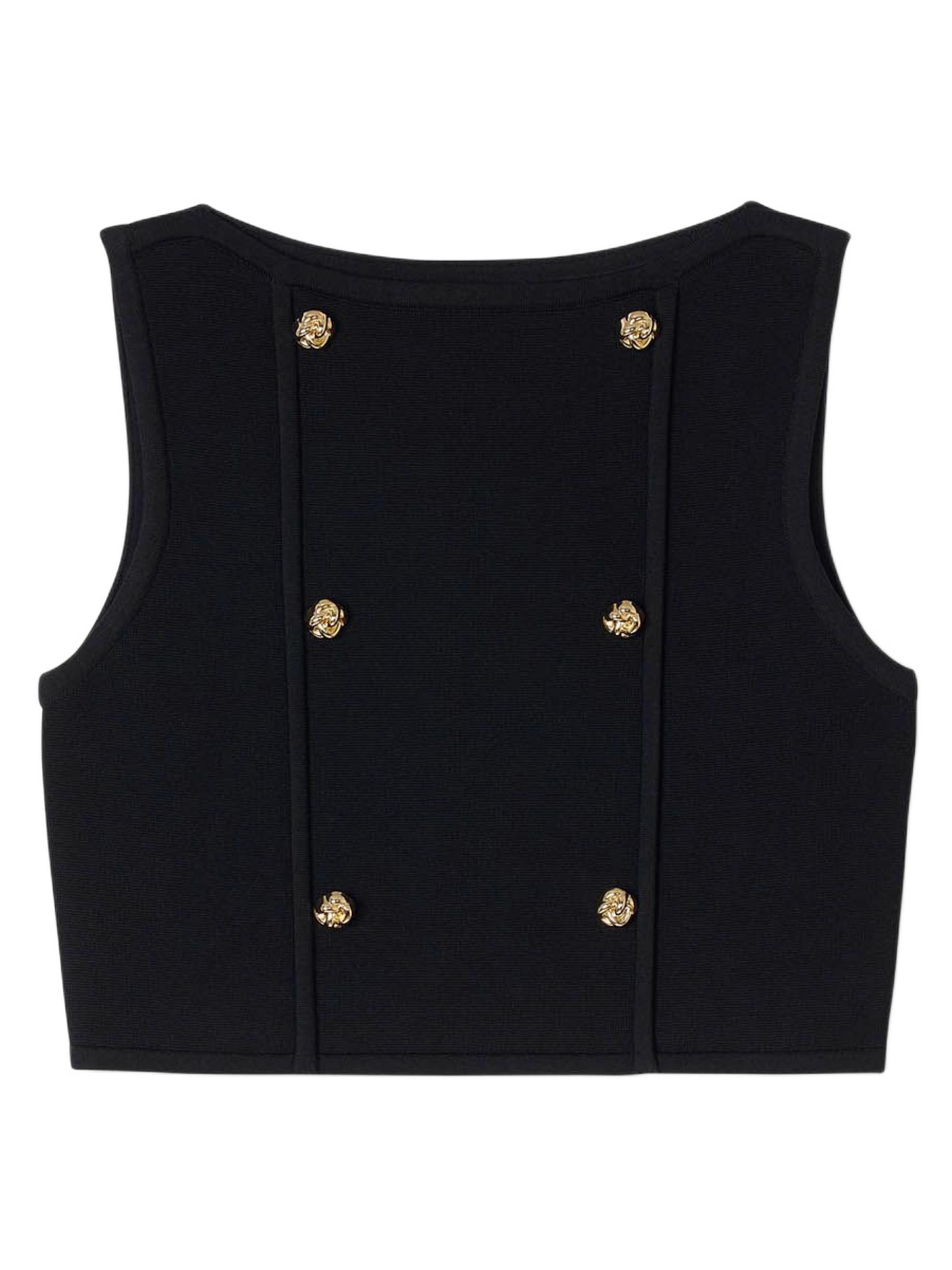 Sandro Women's Cropped Knit Sweater - Black