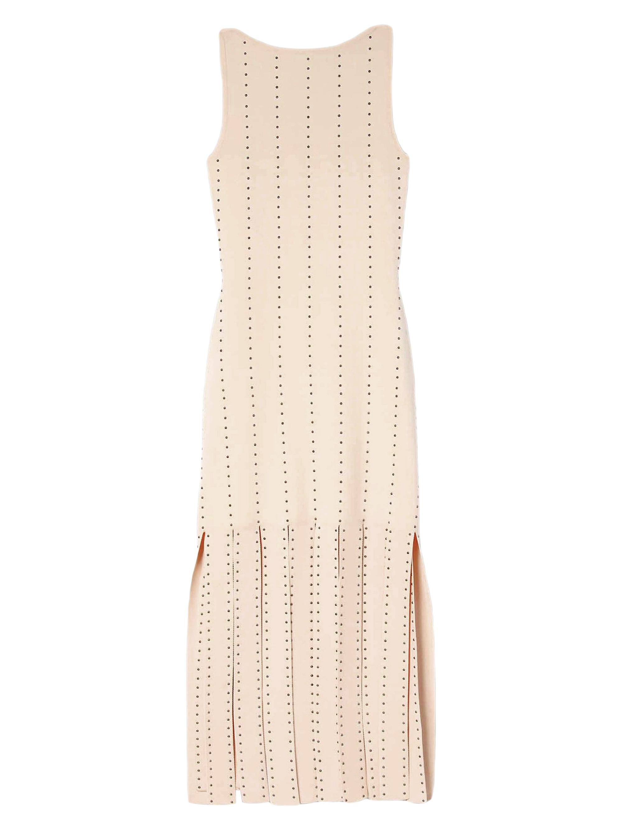 Sandro Women's Fringed Knit Maxi Dress - Ecru