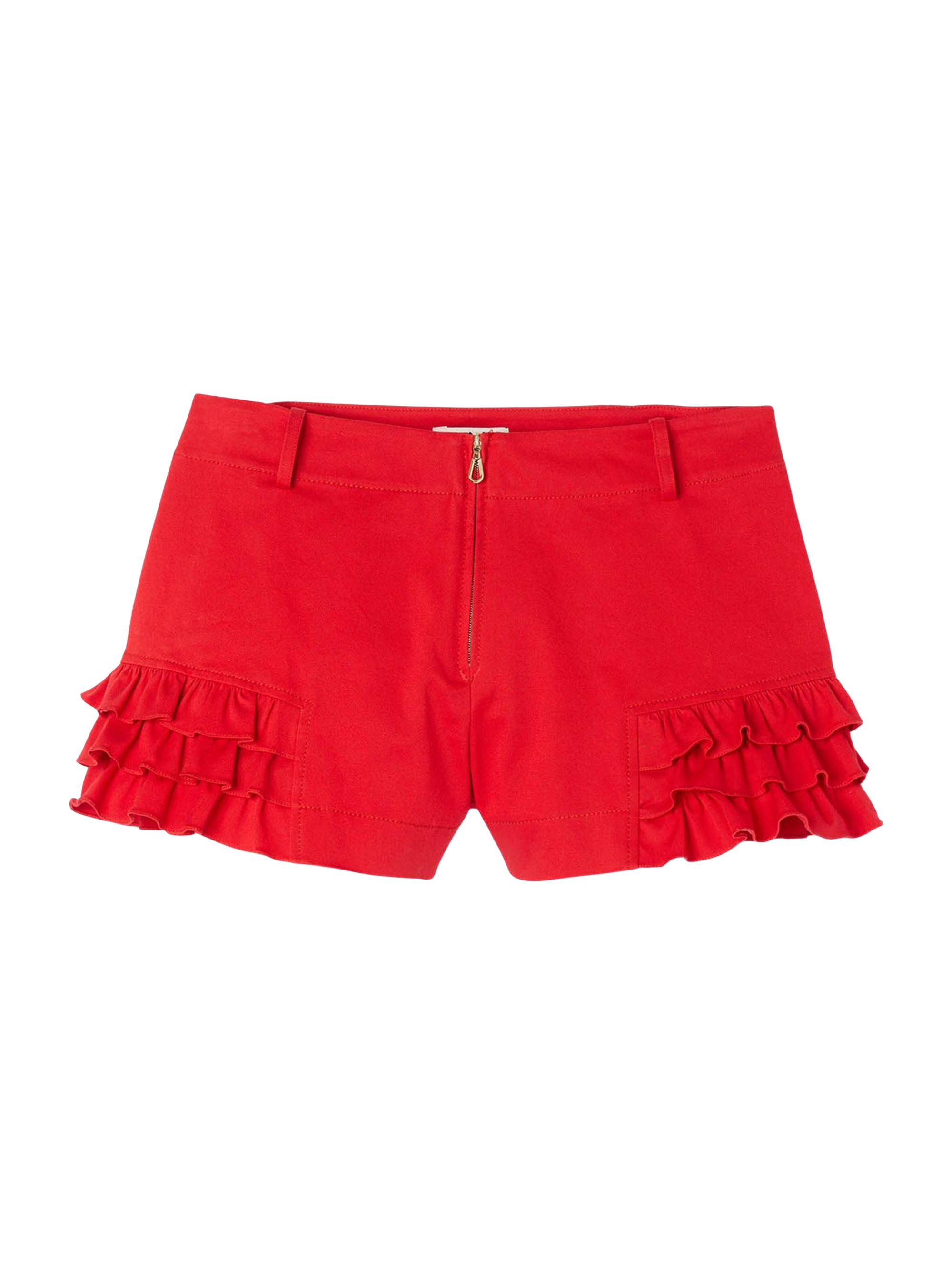 Sandro Women's Ruffled Shorts - Red