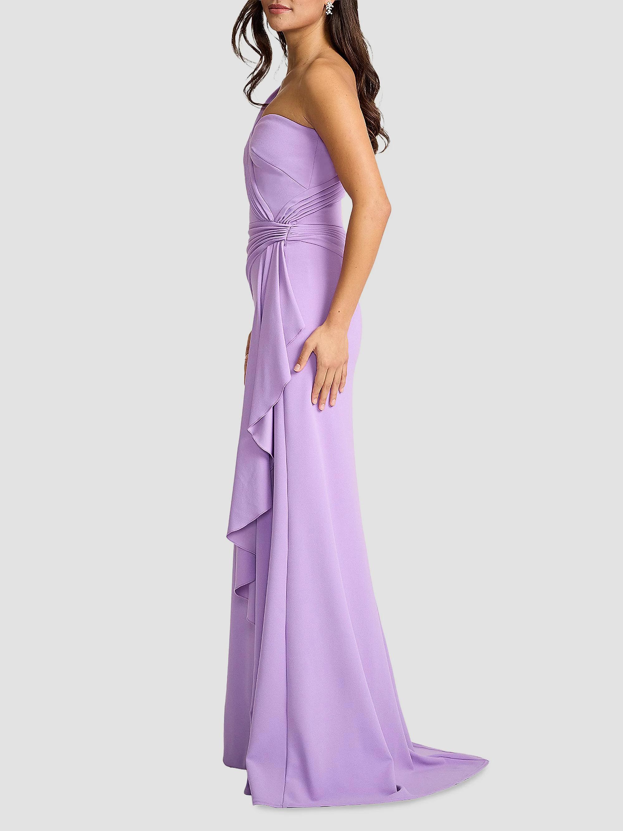 Tadashi Shoji Pleated Ruffled One-Shoulder Gown | Saks Fifth Avenue