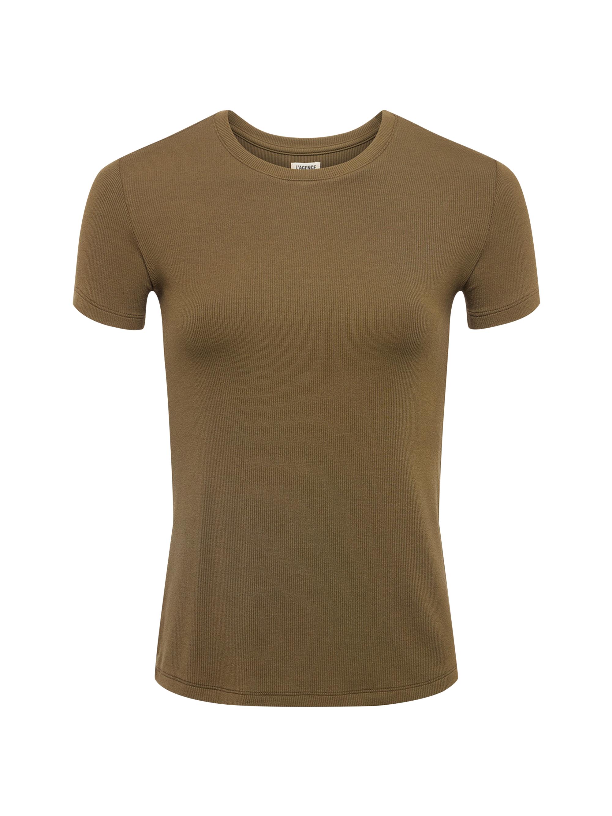L'AGENCE Women's Ressi Short-Sleeve T-Shirt - Dark Green