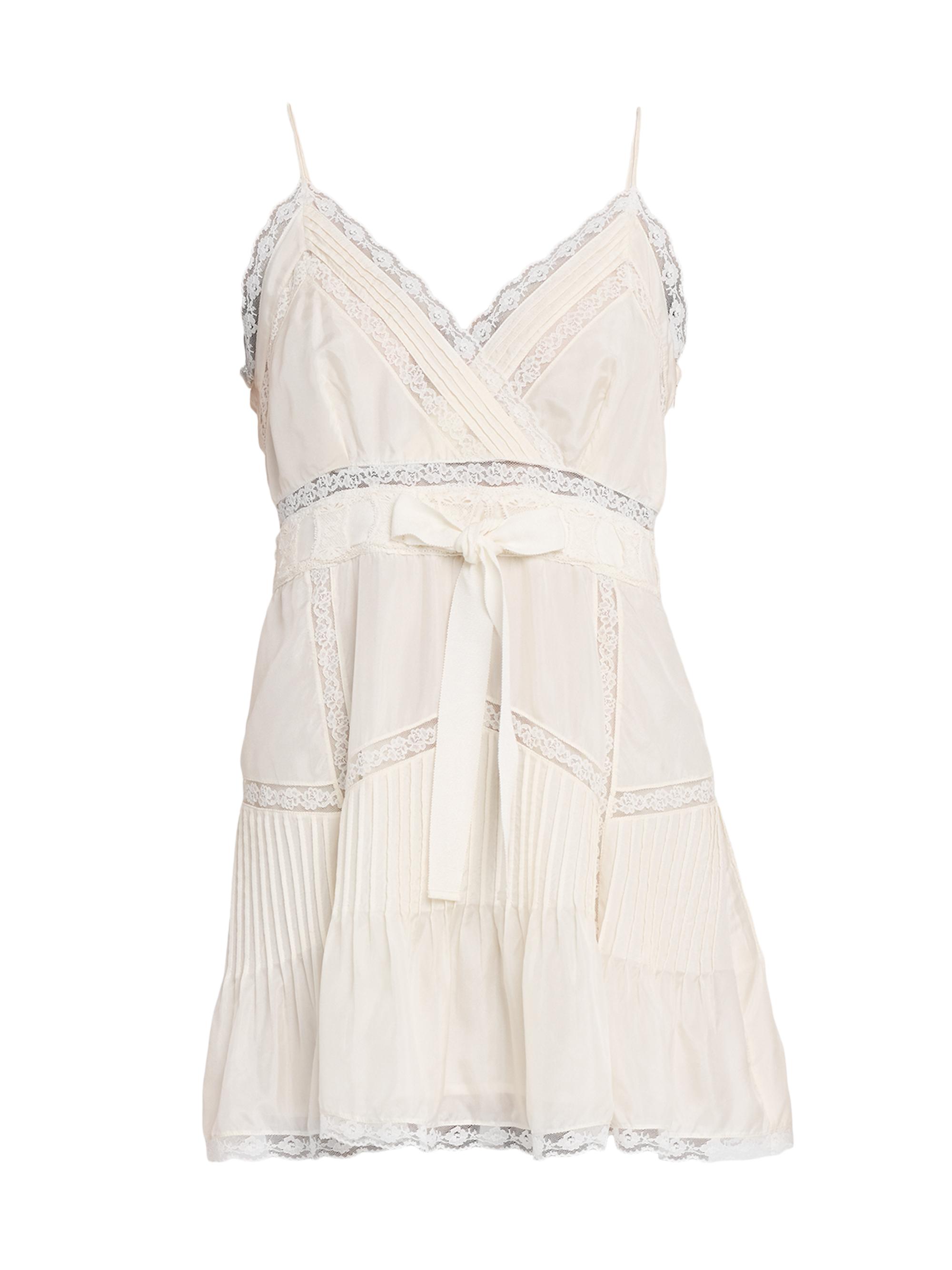 LoveShackFancy Women's Sibelle Silk & Lace Minidress -