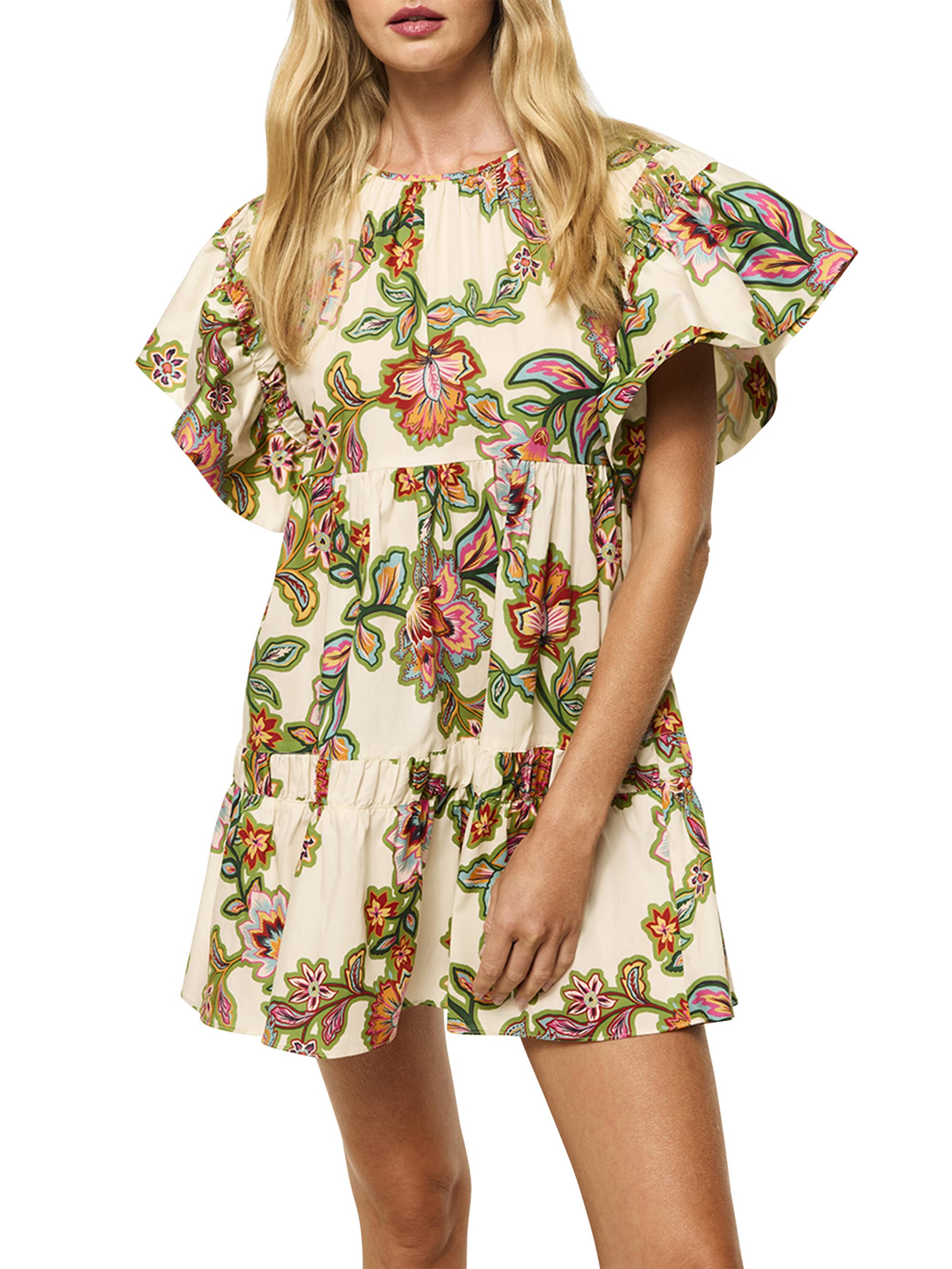 Misa Los Angeles Mabel Botanical Flutter-Sleeve Minidress | Saks