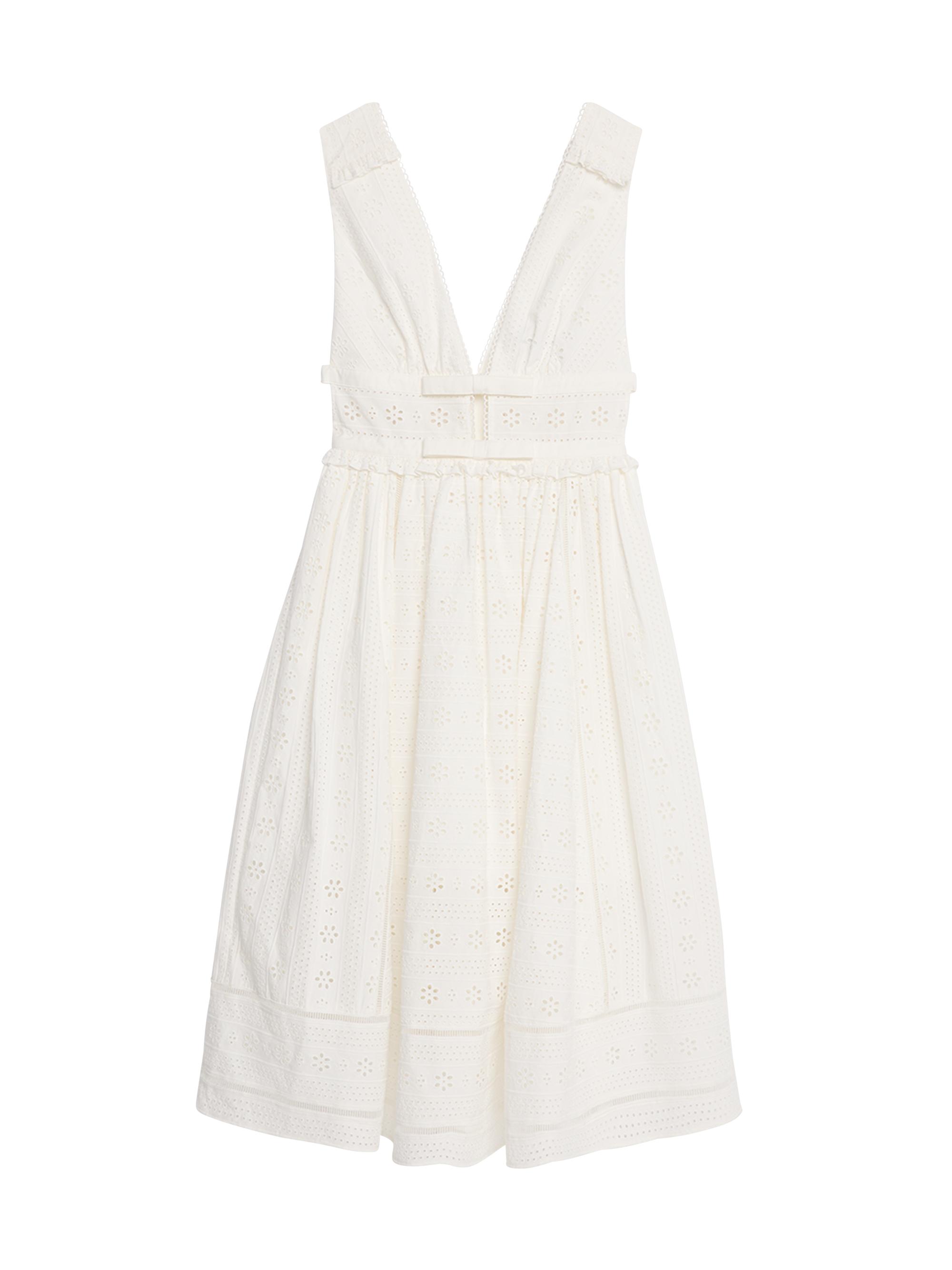 Self-Portrait Women's Broderie Cotton Midi-Dress - White