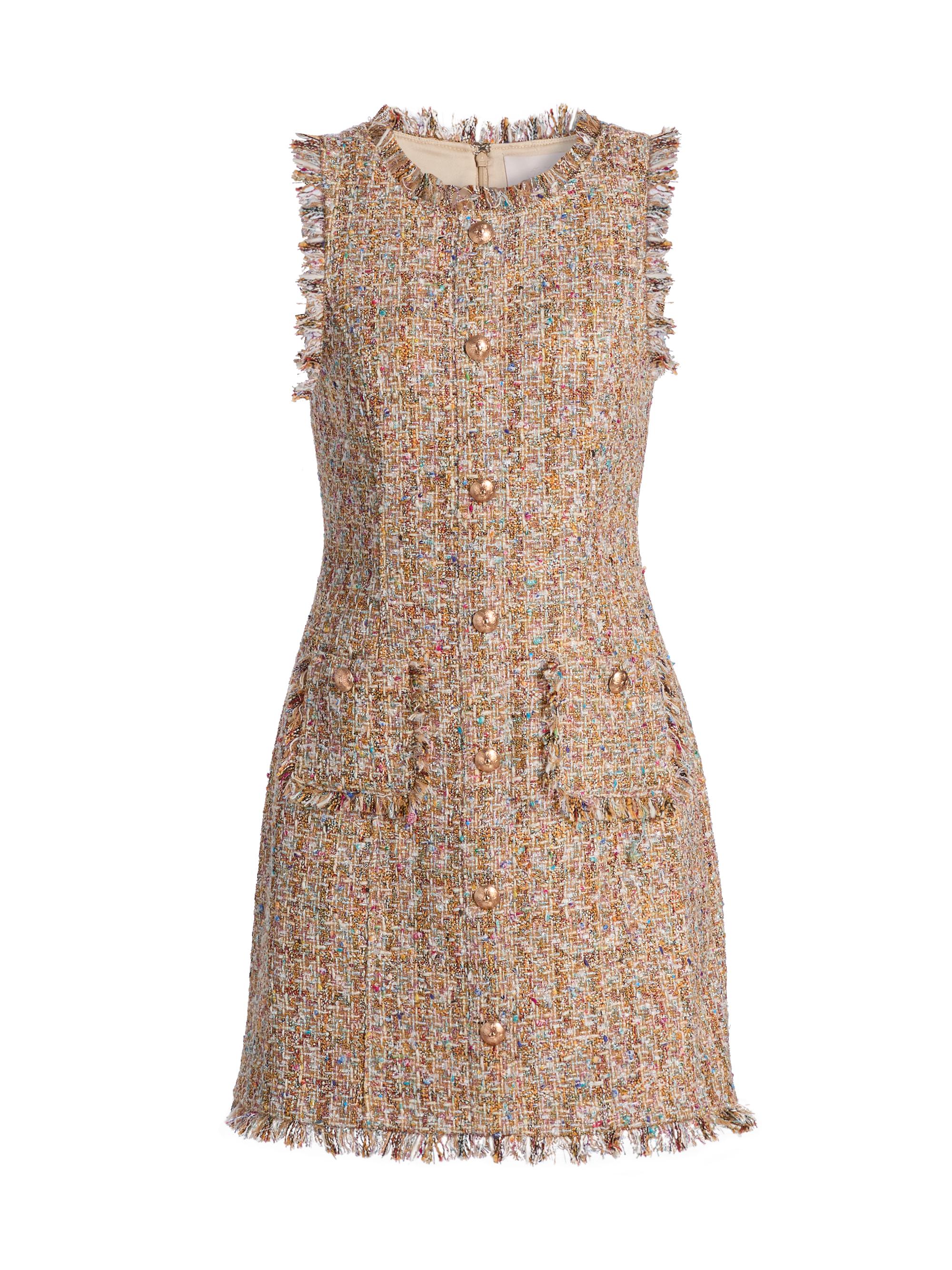 CINQ A SEPT Women's Adeline Boucle Randi Sleeveless Minidress - Ochre Multi