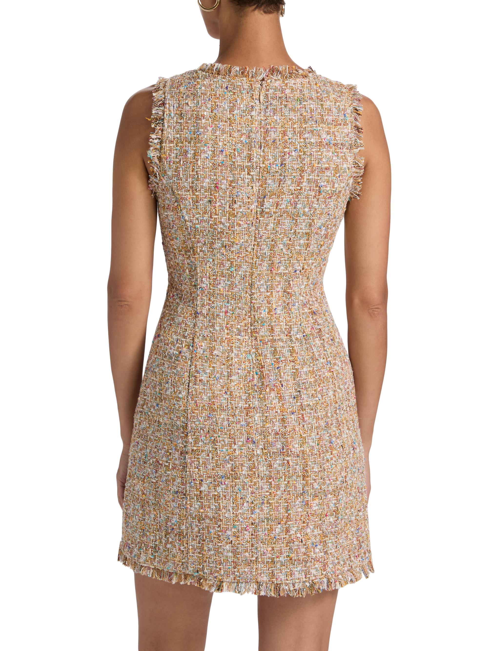 Minidress Cinq A Sept Skyla In Denim E Paillettes, Indaco Chiaro, Senza Maniche - Foto 4
