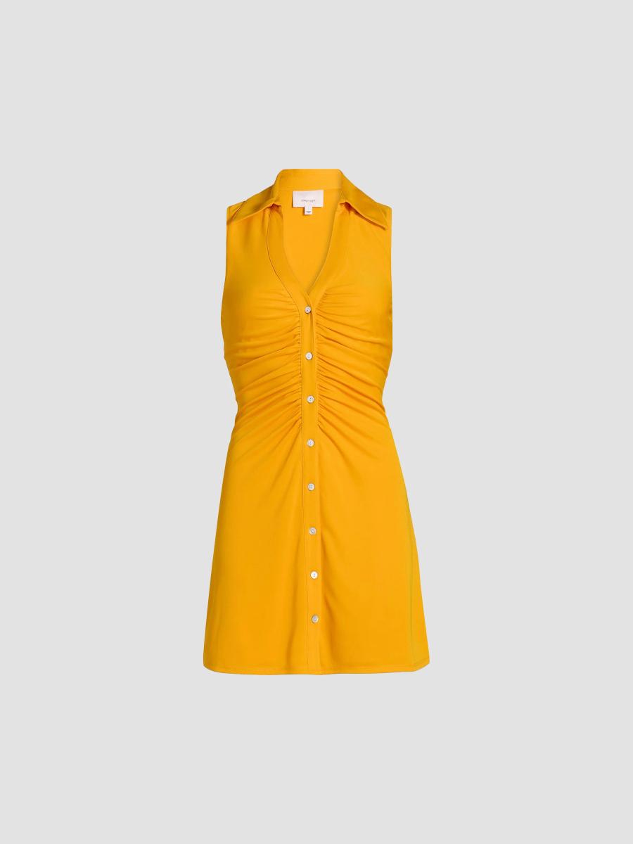 SAKS FIFTH AVENUE Cinq à Sept Melinda Gathered Mini-Shirtdress 