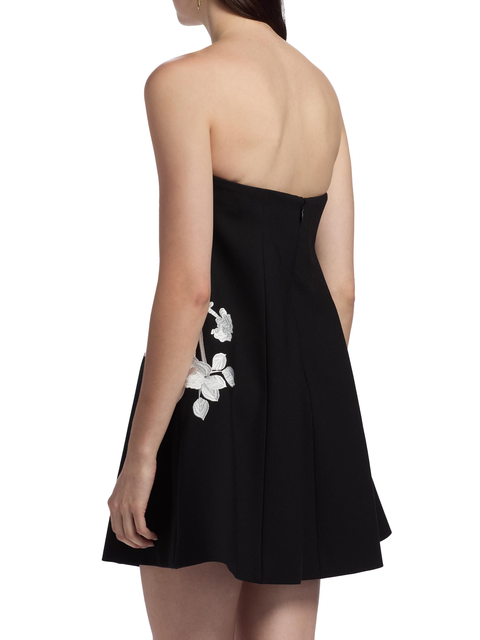 Cinq à Sept Irla Trailing Floral Strapless A-Line Minidress | Saks