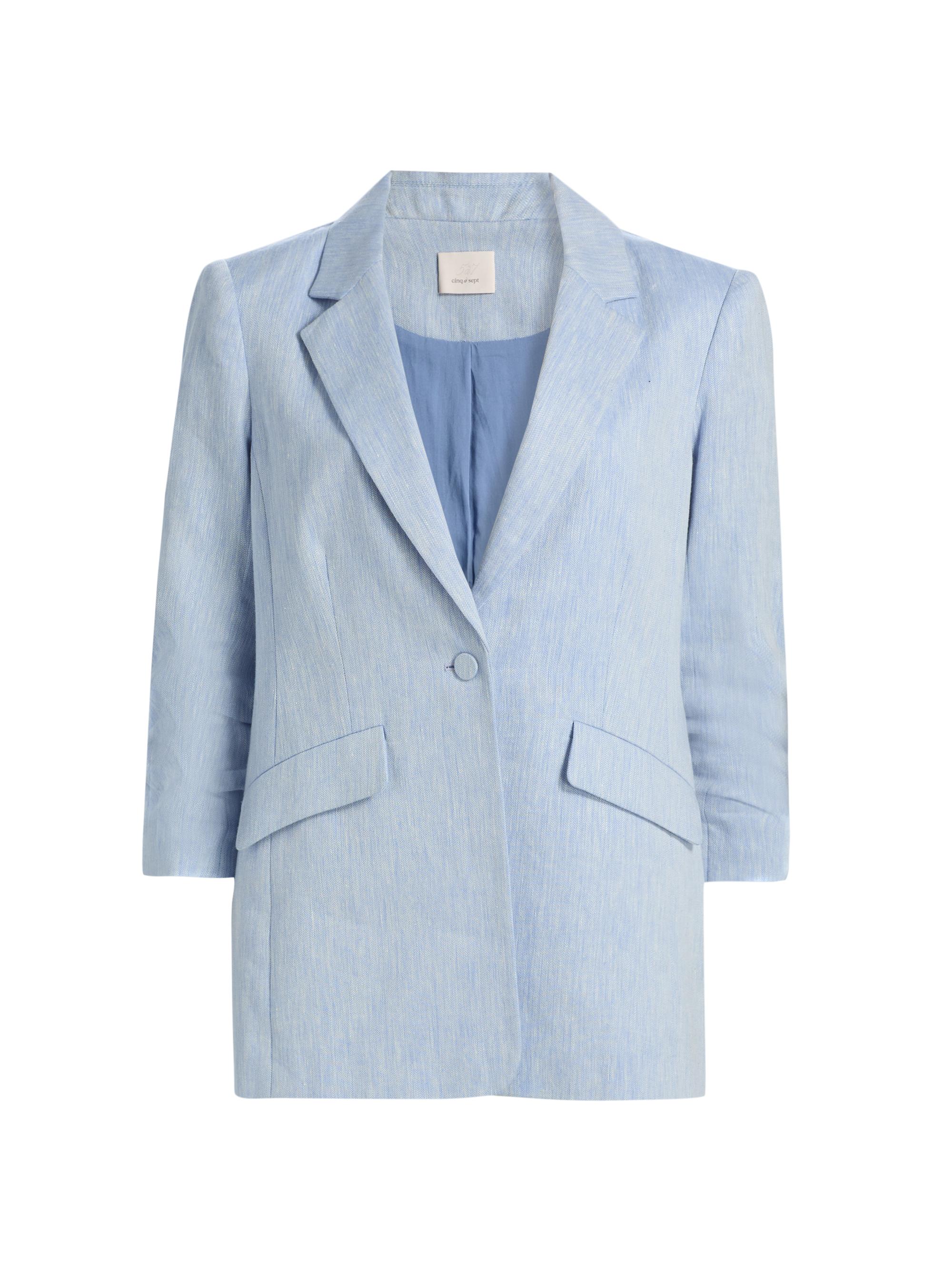 Cinq à Sept Women's Kylie Linen Suiting Single-Breasted Blazer - Ultramarine