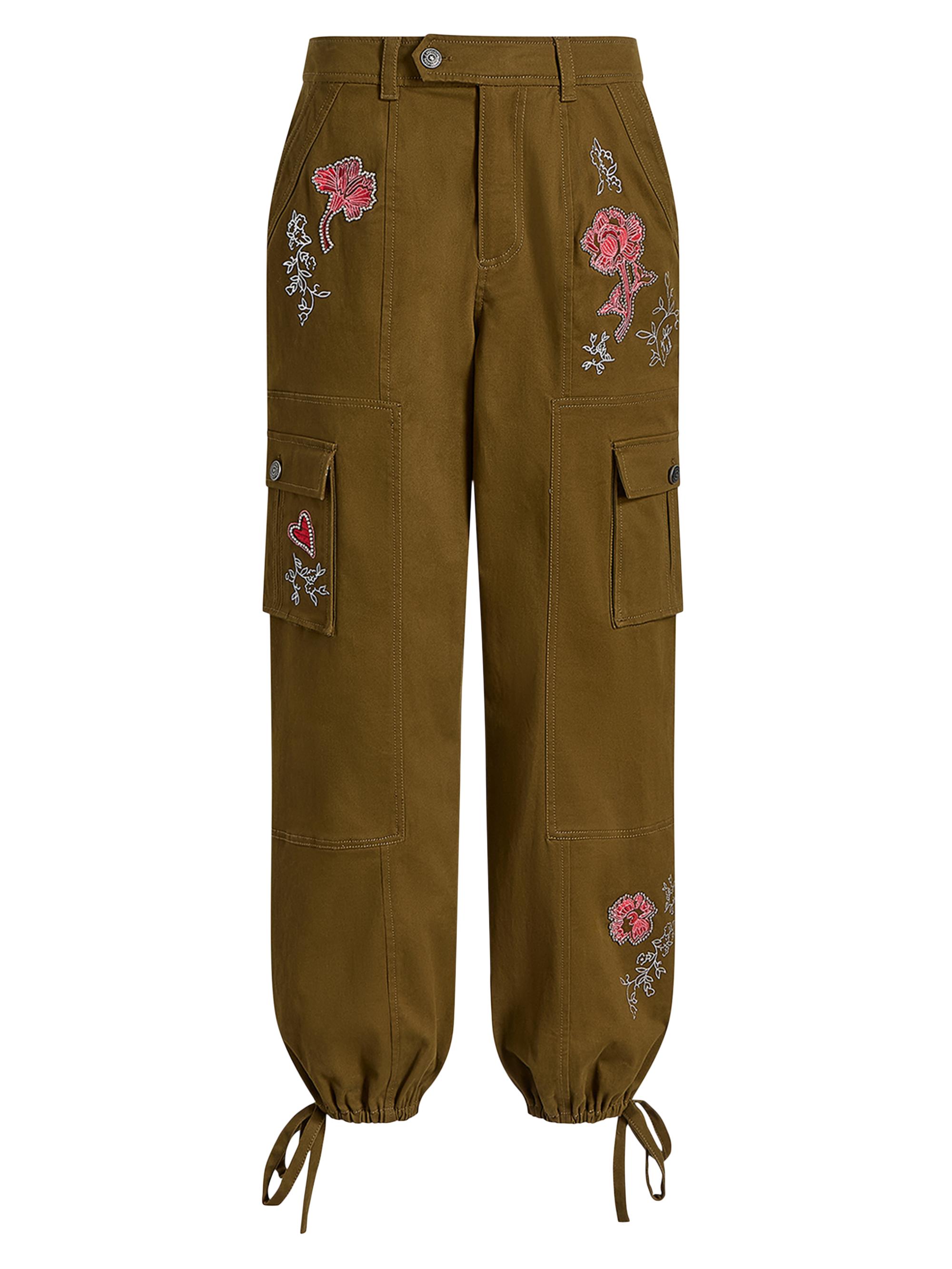 Rebelette Women's Zola Desert Rose Cargo Jogger Pants - Olive