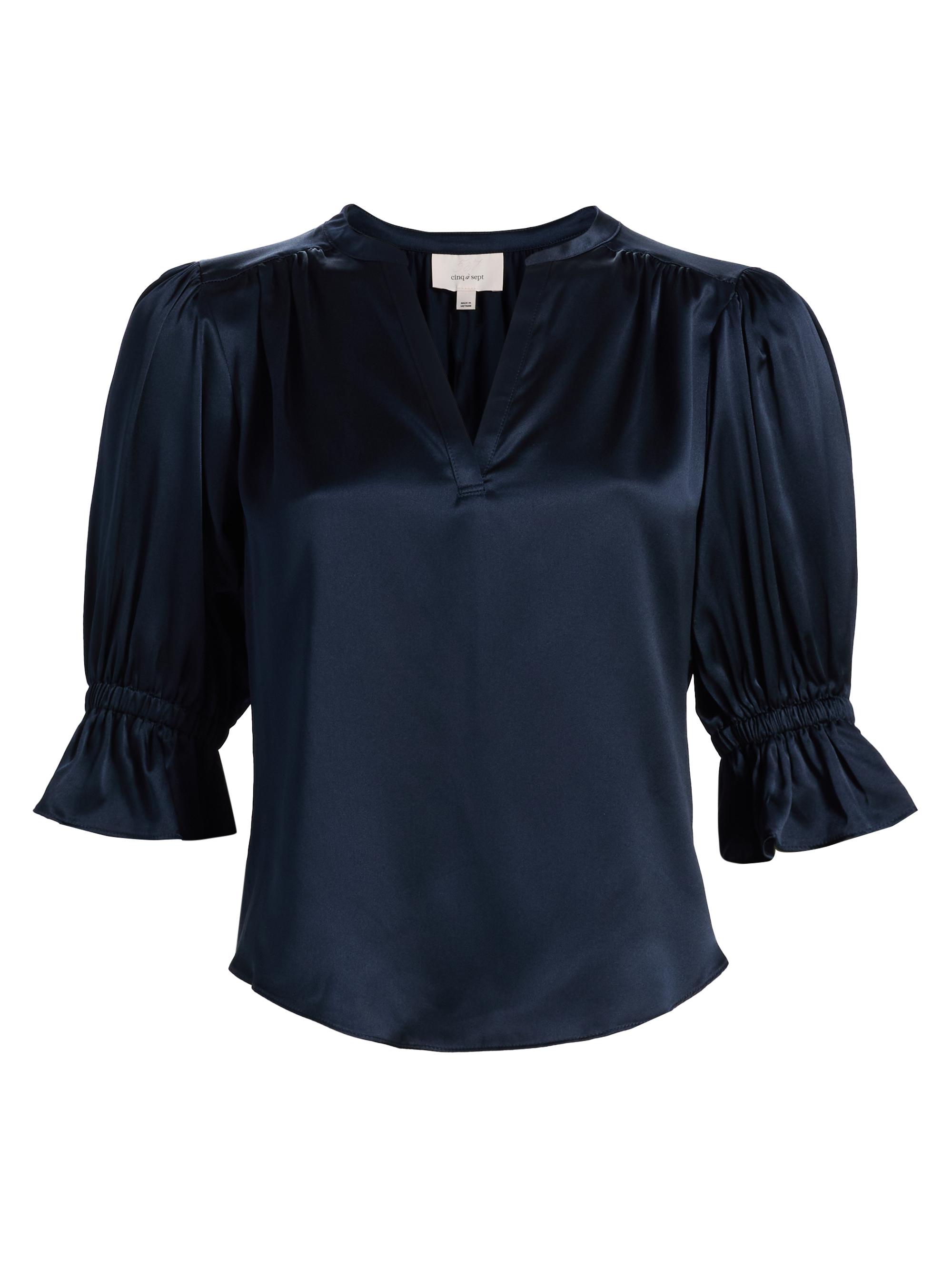 Cinq à Sept Fiona Silk Puff-Sleeve Blouse | Saks Fifth Avenue