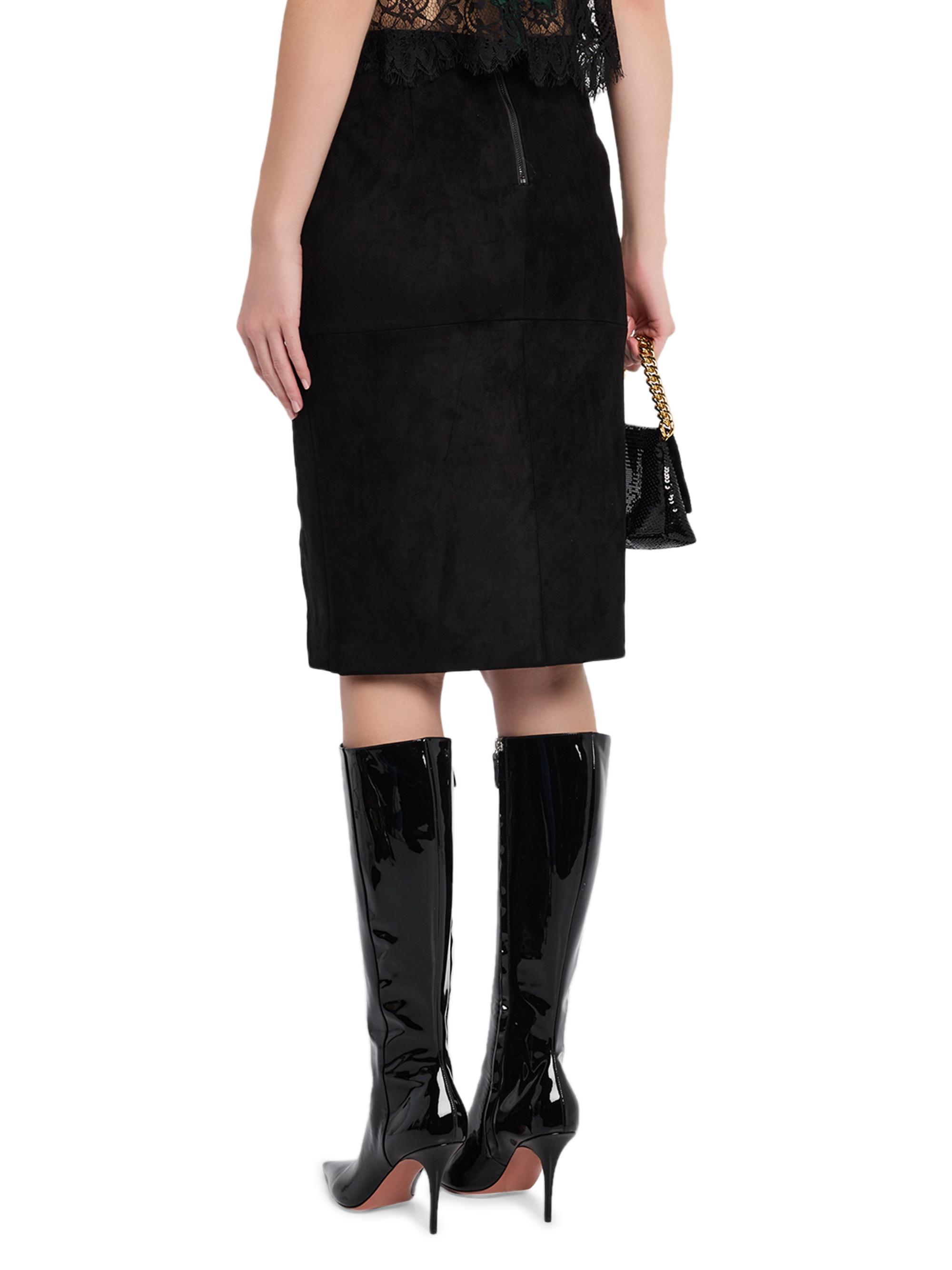 ALICE + OLIVIA Siobhan Suede Front Slit Wrap Skirt | Saks Fifth Avenue
