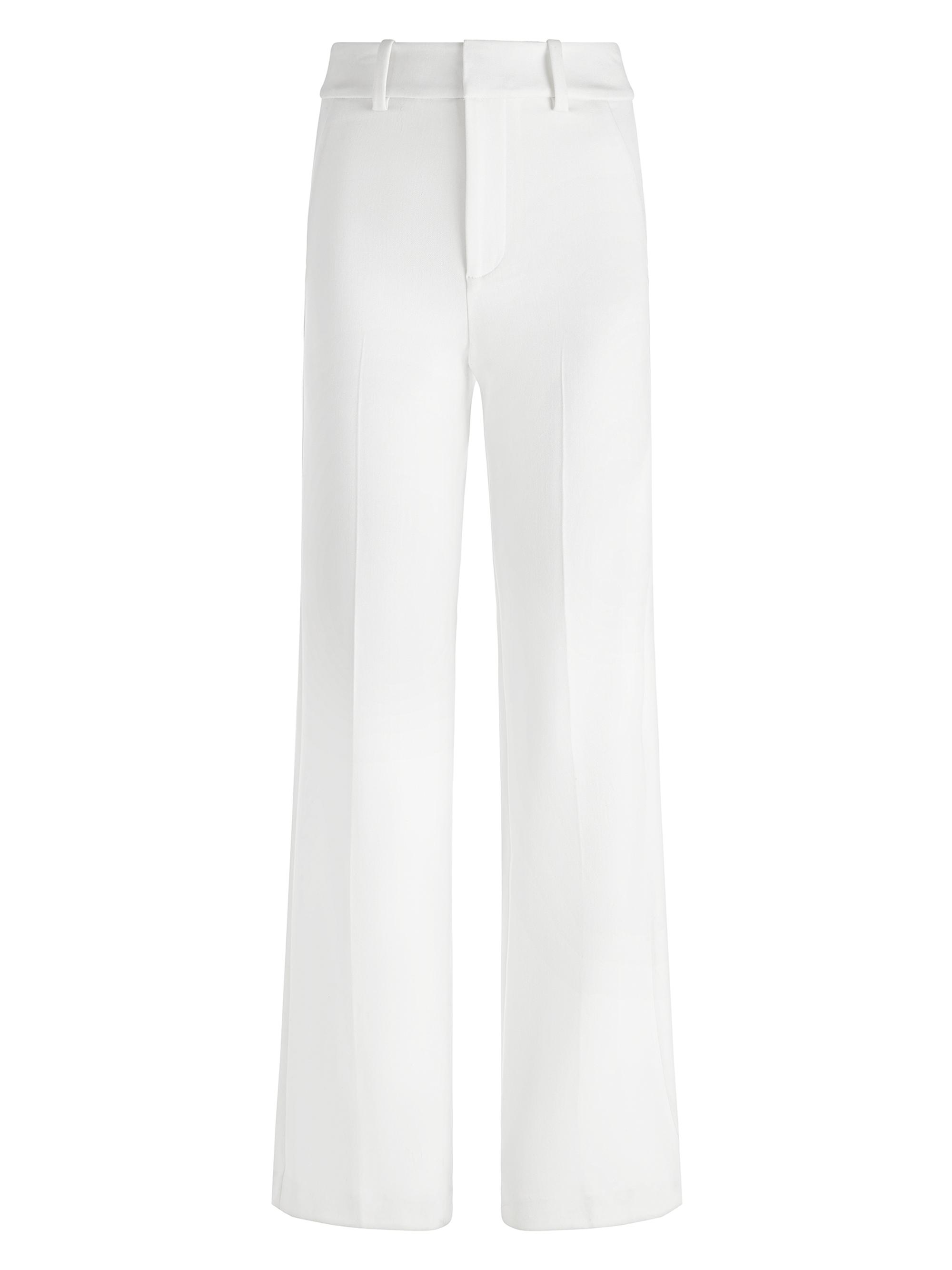ALICE + OLIVIA Women's Alexander High-Rise Straight-Leg Trousers - Off White
