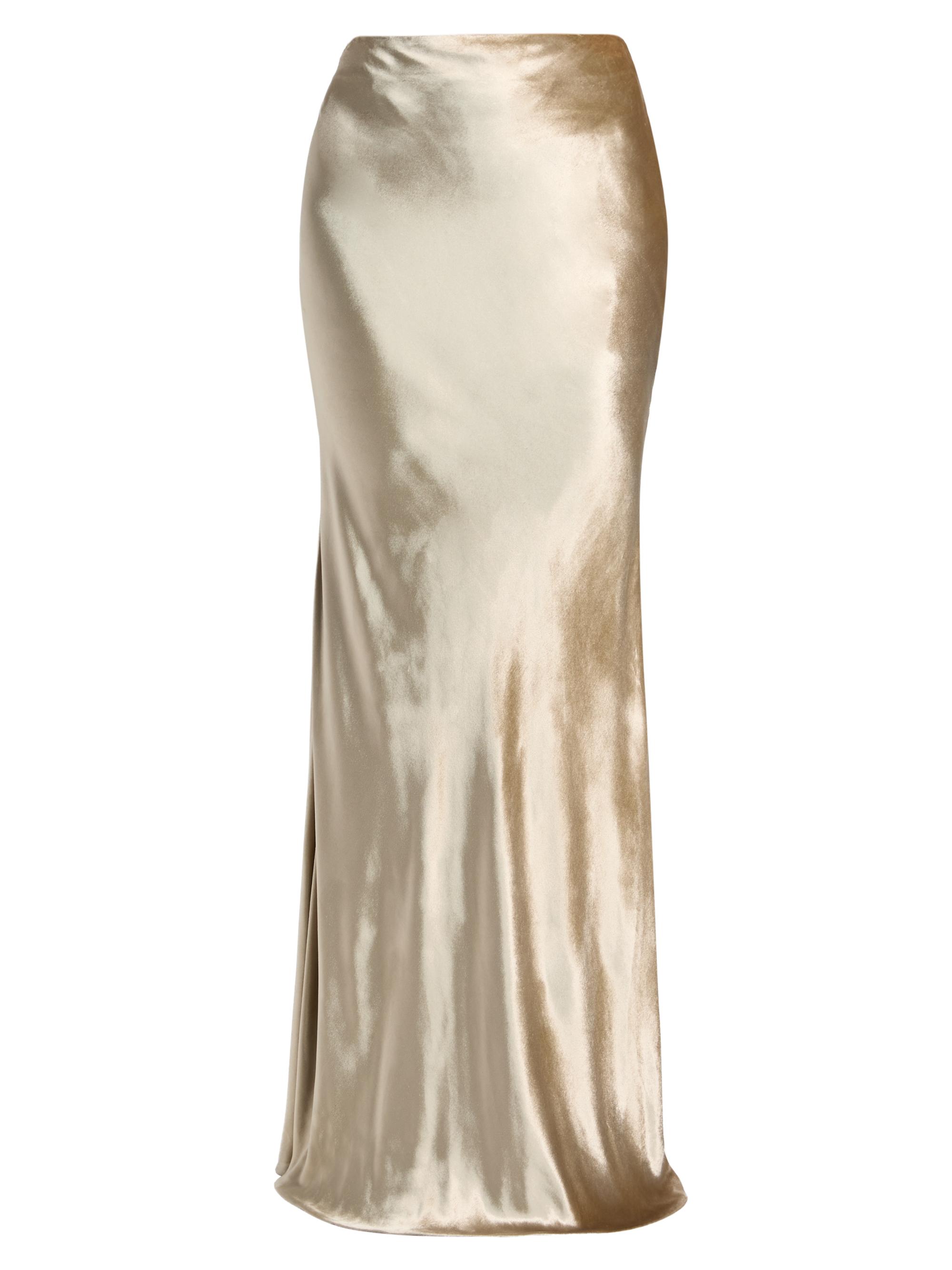 Adam Lippes Women's Linnet Velvet Maxi Skirt - Champagne
