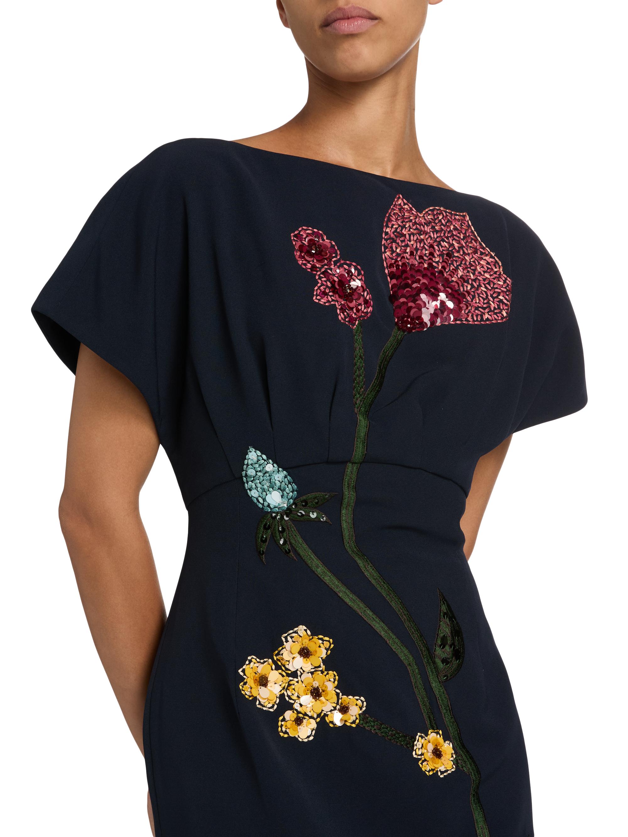 green emerald velvet dress Floral Embroidery Savannah Gown Wine / 18 / F259413