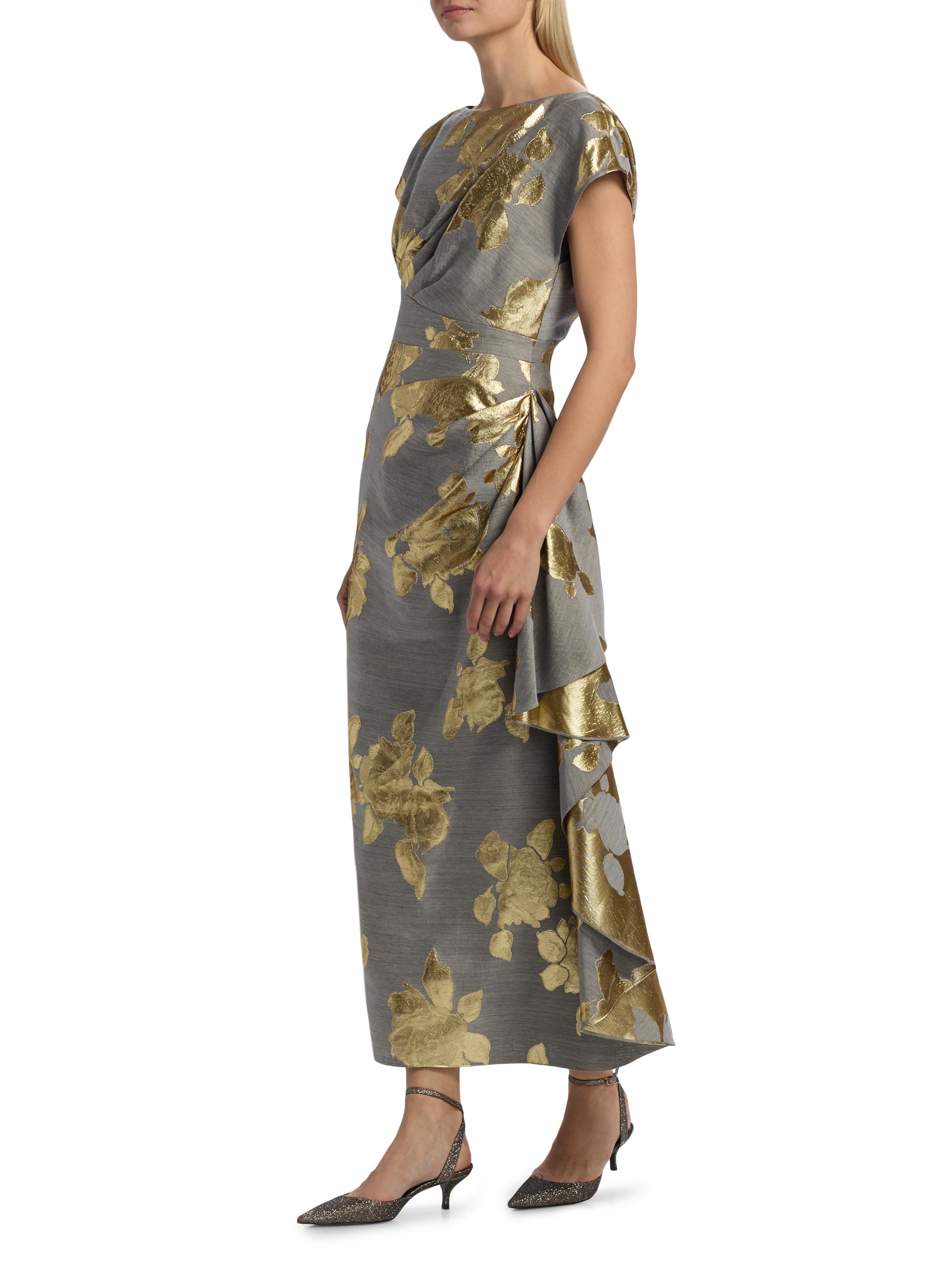 slim fit dress slacks Rose Gold Feathers Gown main image 0