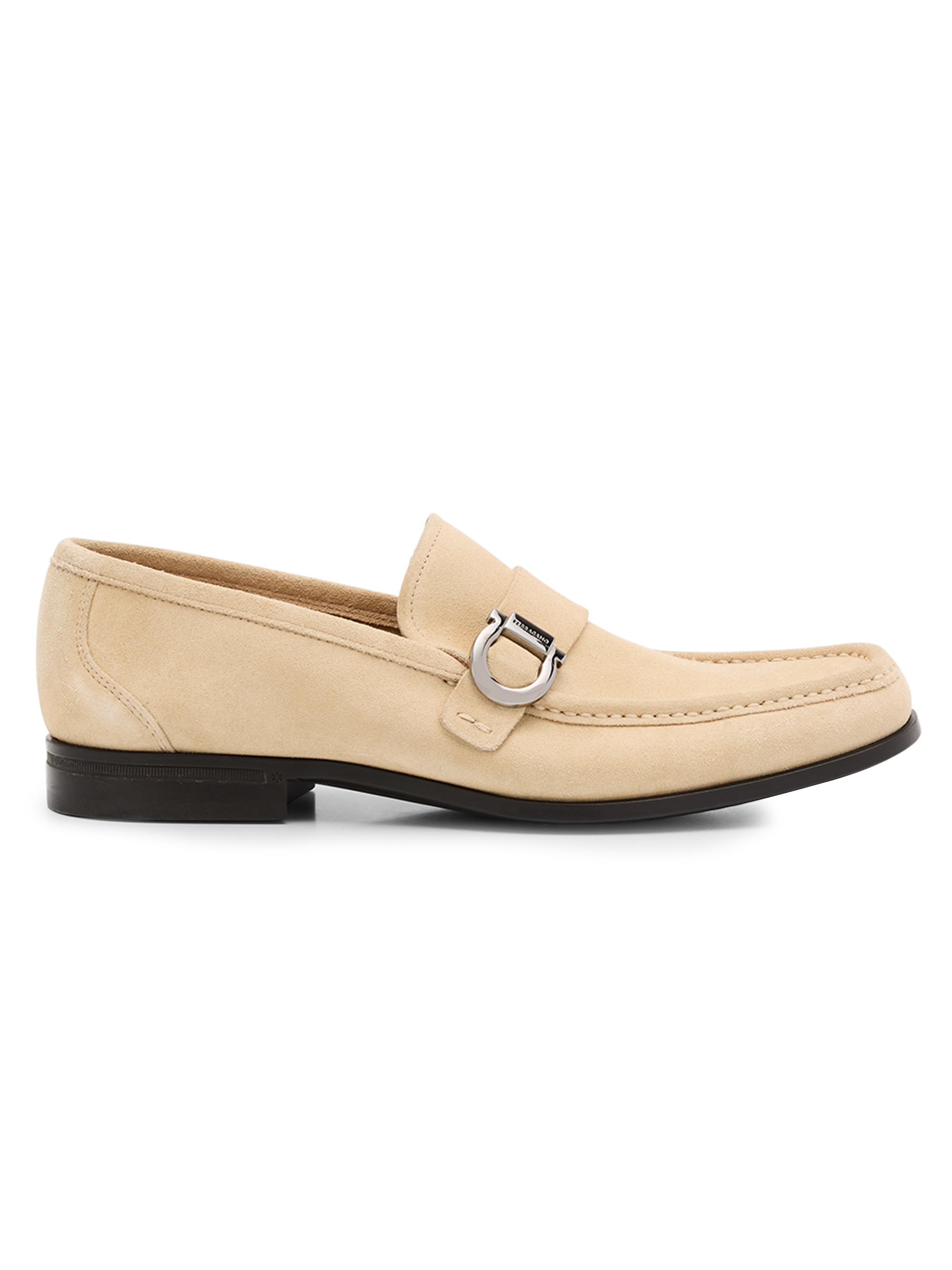 FERRAGAMO Caspian Suede Gancini-Bit Loafers | Saks Fifth Avenue display picture 1