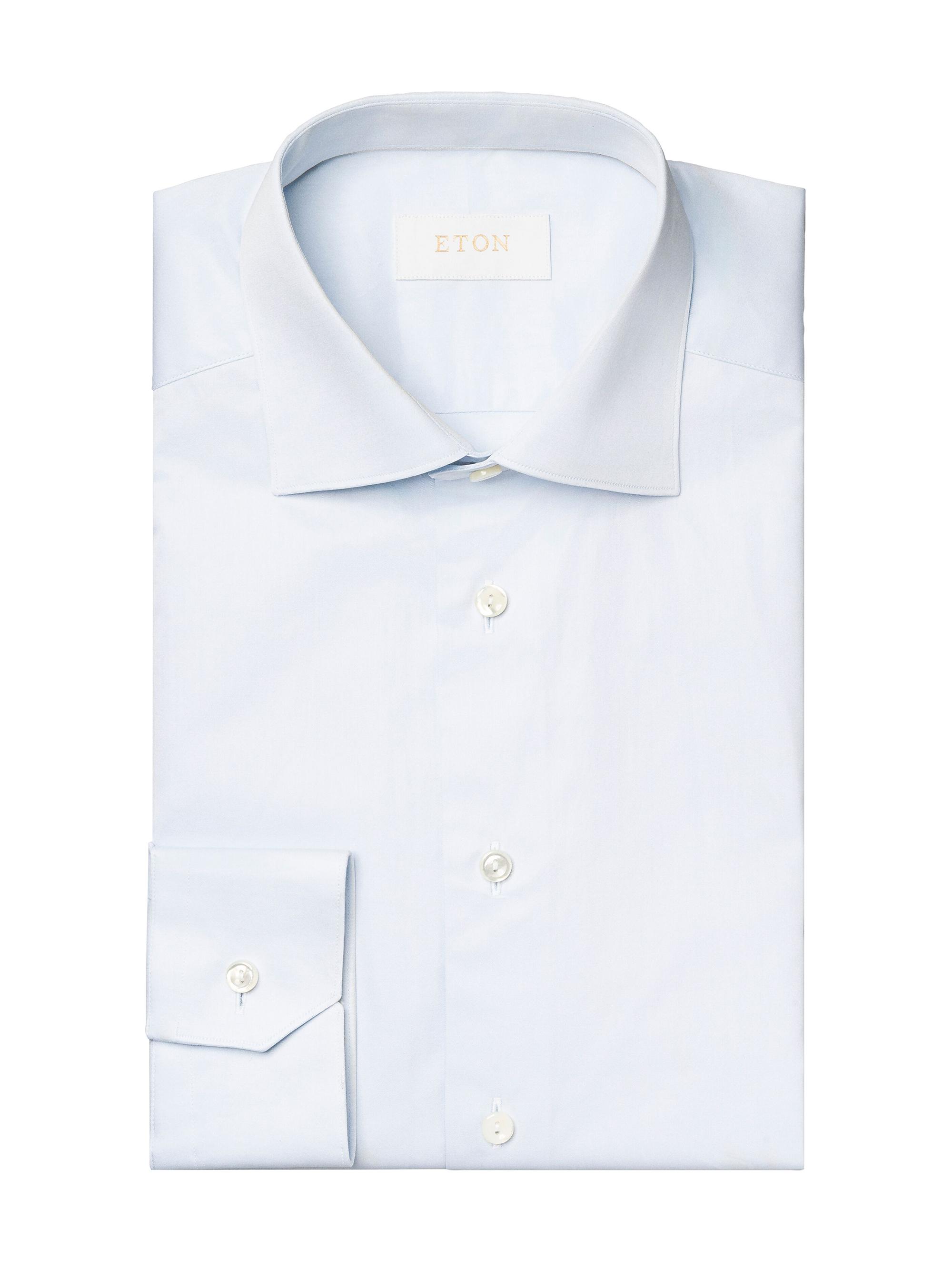 Eton Men's Contemporary-Fit Elevated Twill Dress Shirt - Blue | Thumbnail 9