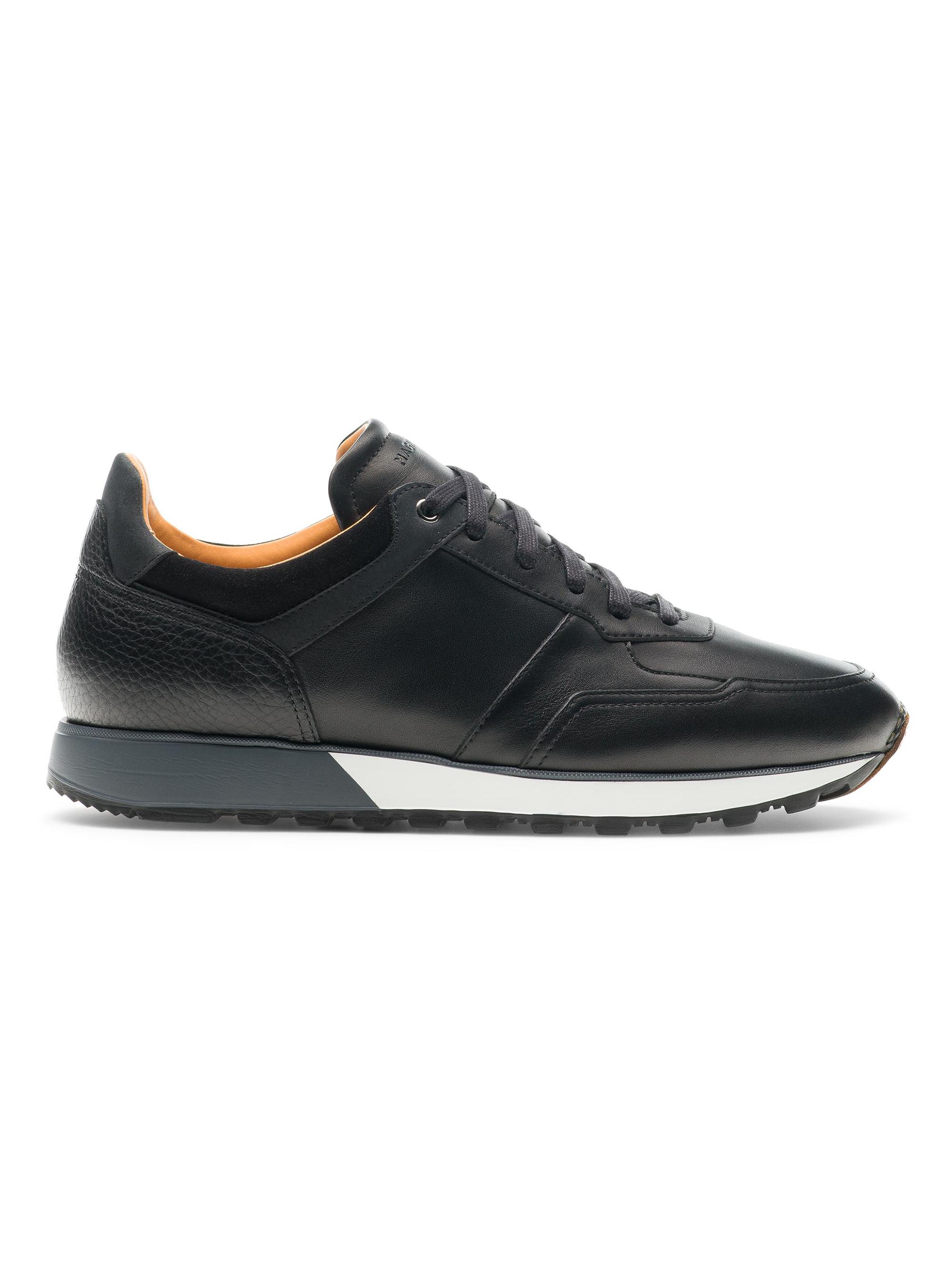 Magnanni Men's Arco Leather Low-Top Sneakers - Mid Brown