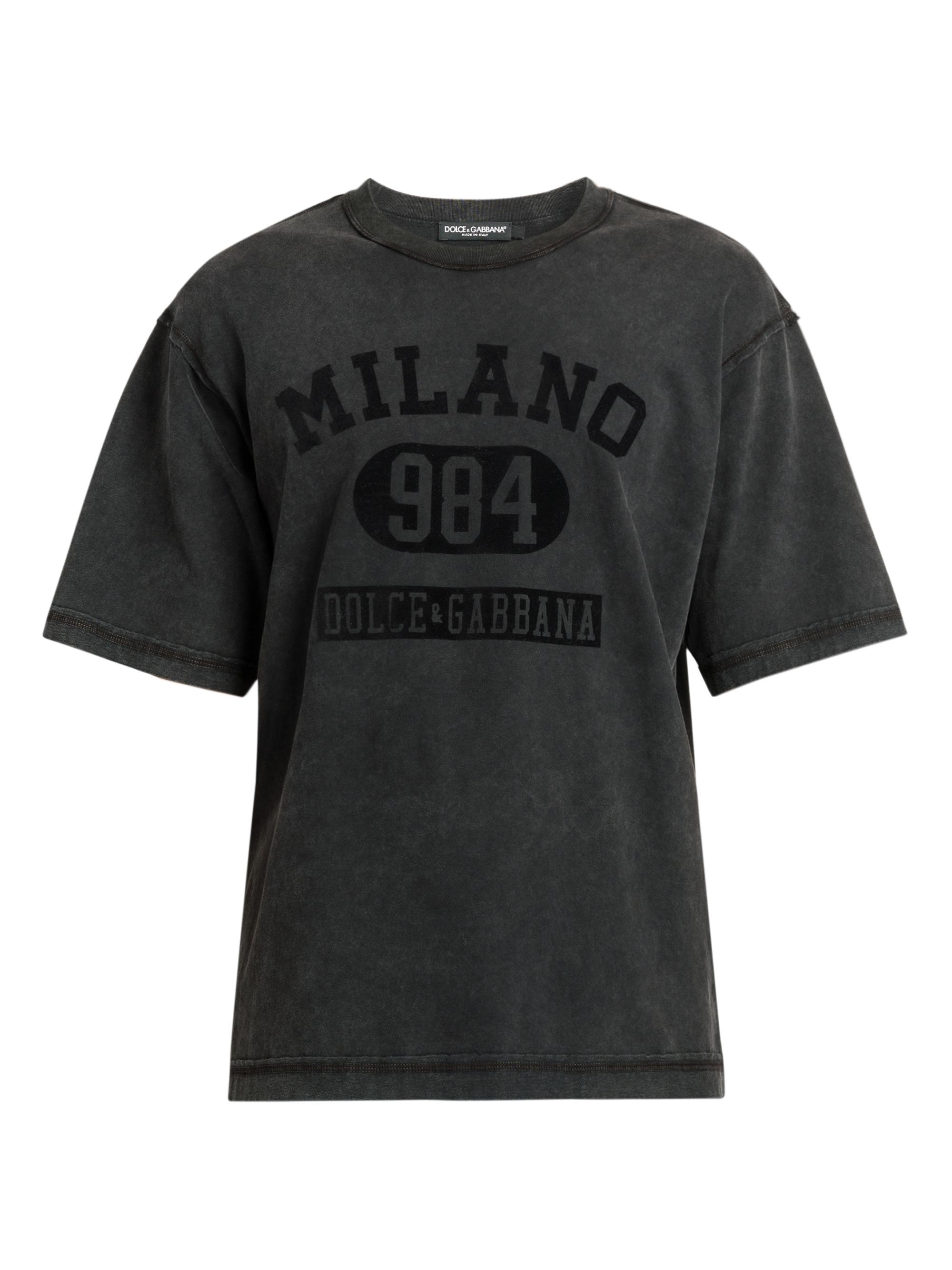 Dolce & Gabbana Men's Milano Cotton Crewneck T-Shirt - Nero
