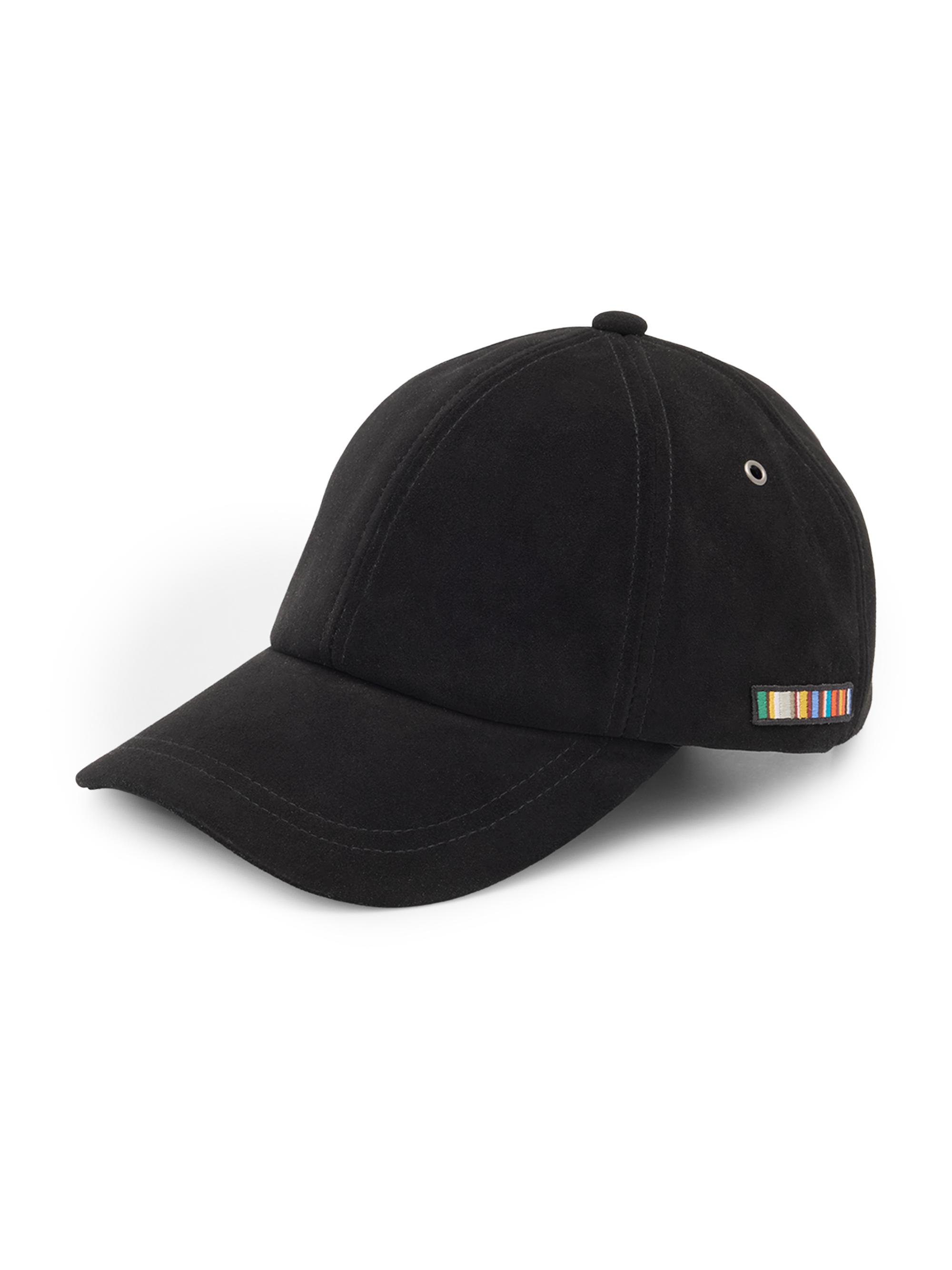 Paul Smith Men's Suede Signature Stripe Baseball Cap - Black