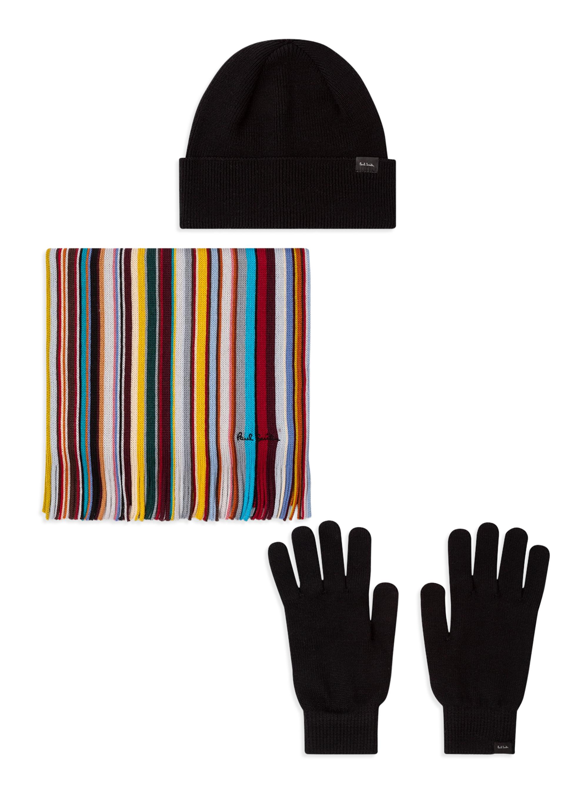 Paul Smith Men's Scarf, Beanie & Glove Gift Set - Black