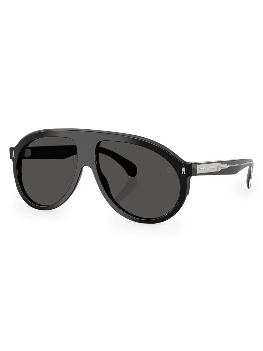 MONCLER モンクレール LOGO Sunglasses ROUND Matte Off-white Futuro Round Sunglasses - Sunglasses for Men