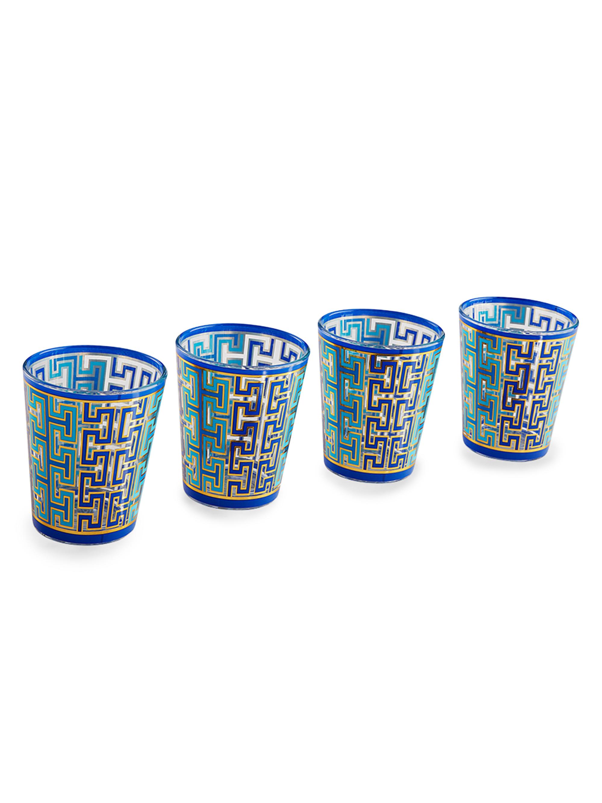 Jonathan Adler Madrid 4-Piece Glass Set - Blue