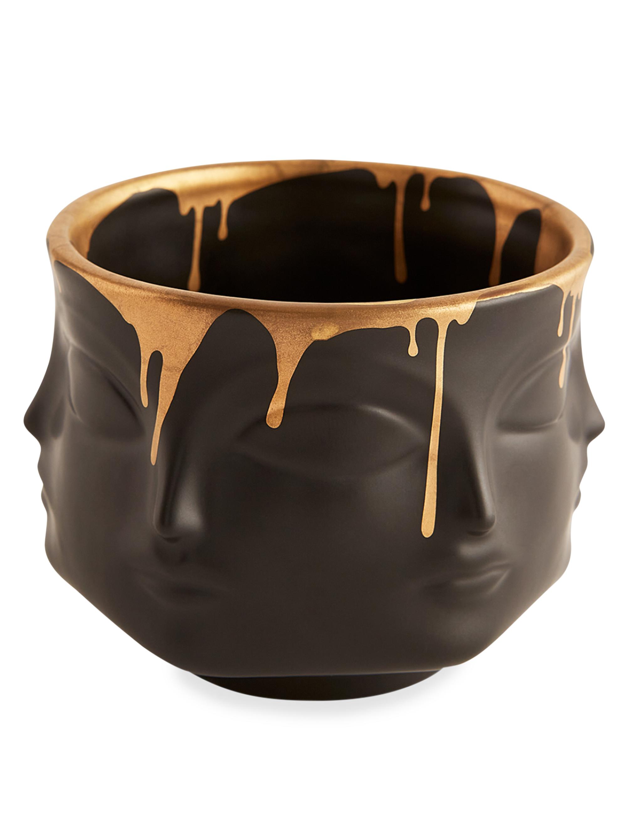 Jonathan Adler Gilded Dora Maar Vessel - Black Gold