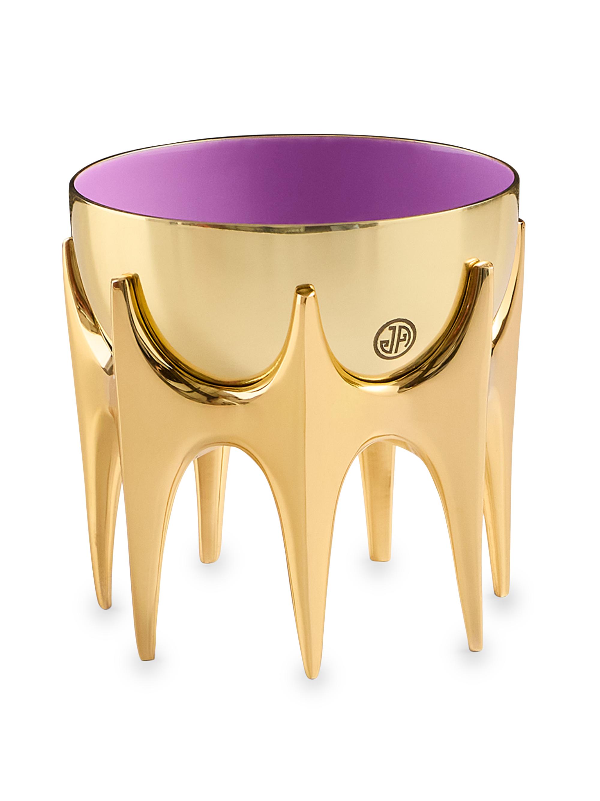 Jonathan Adler Oscar Enamel & Brass Bowl - Purple