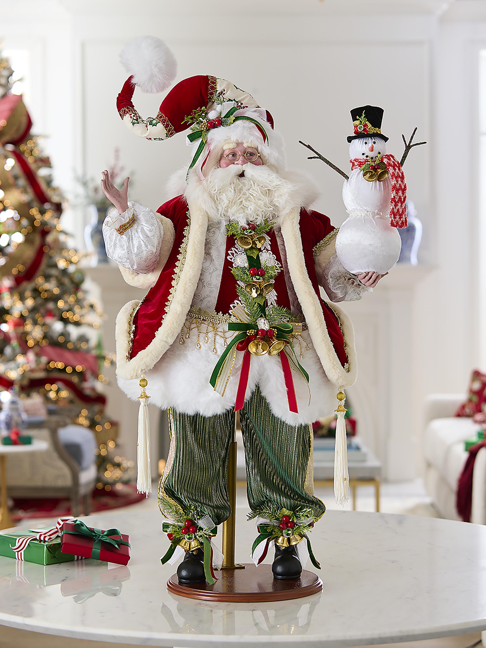 Mark Roberts Limited Edition Santa Building Snowman Figurine