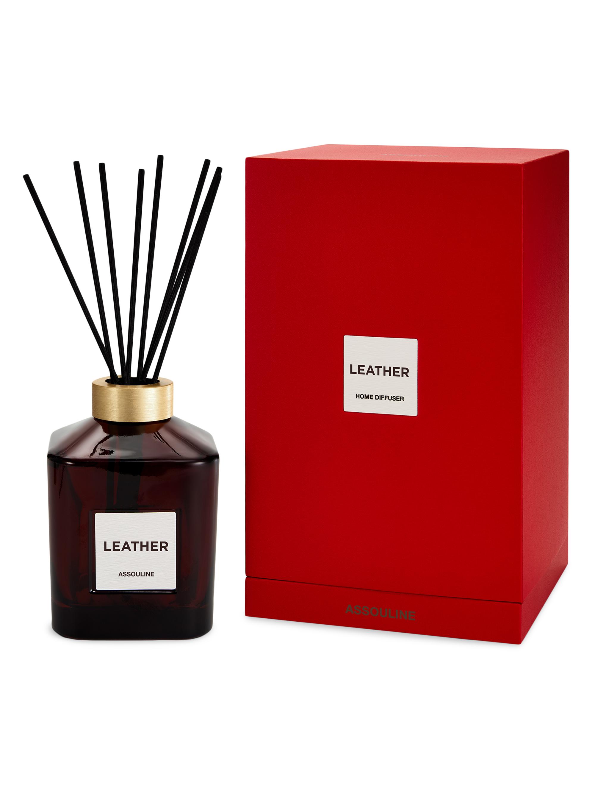 Assouline Library Leather Reed Diffuser - Brown