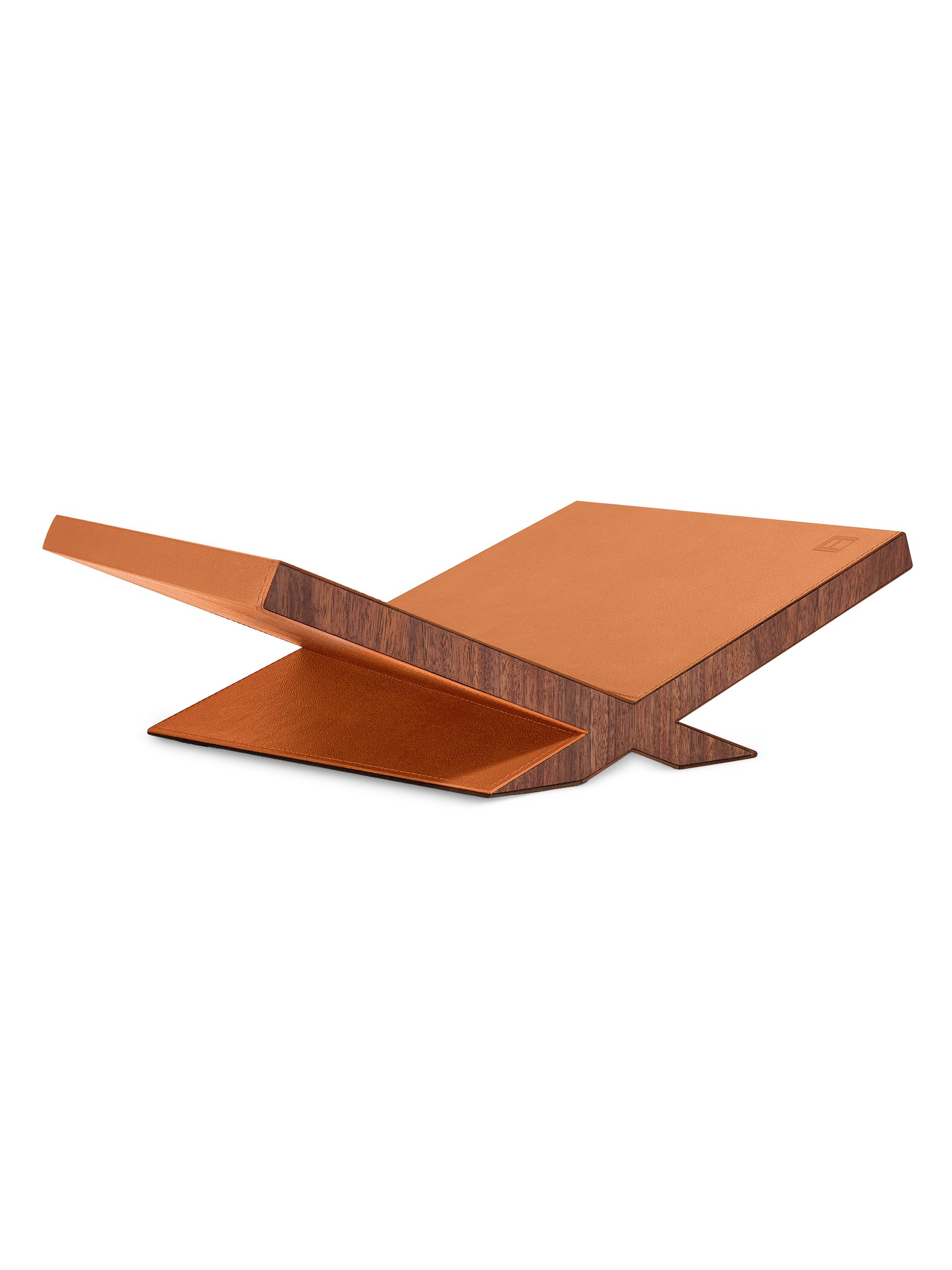 Assouline Collector Classic Leather & Wood Bookstand - Camel