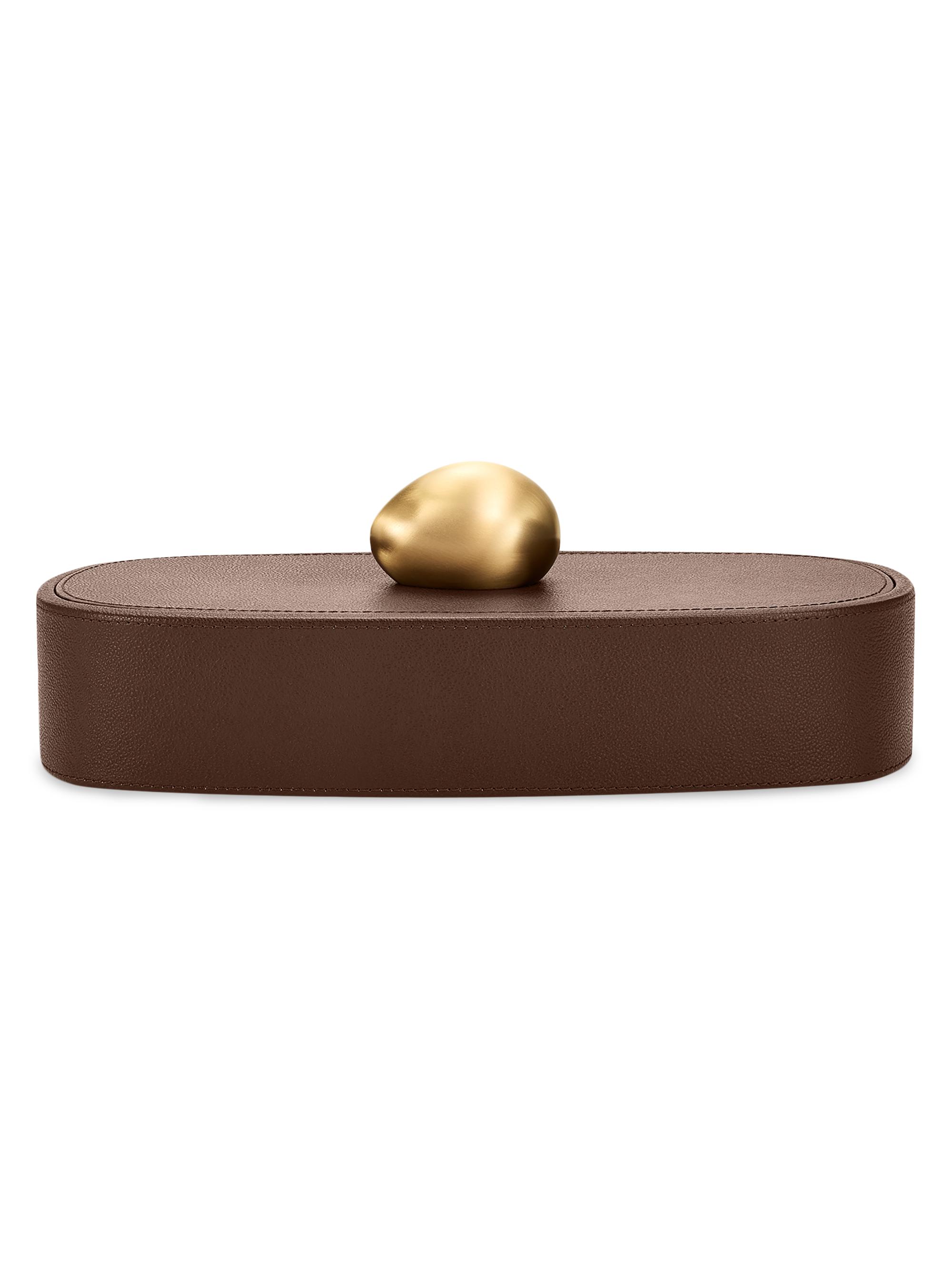 Assouline Library Pebble Trinket Box - Brown