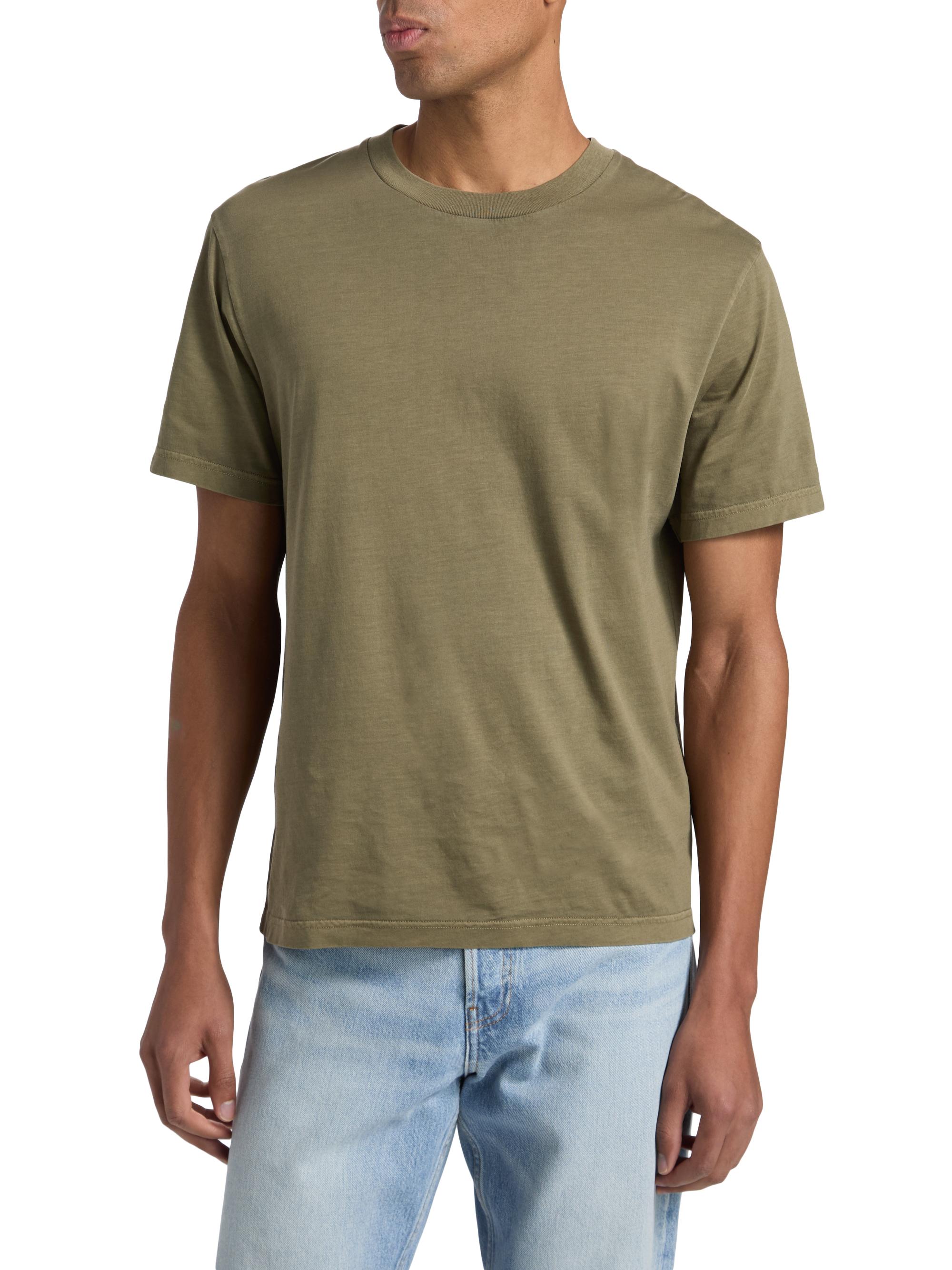 FRAME Men's Light Cotton T-Shirt - Antique Green | Thumbnail 3