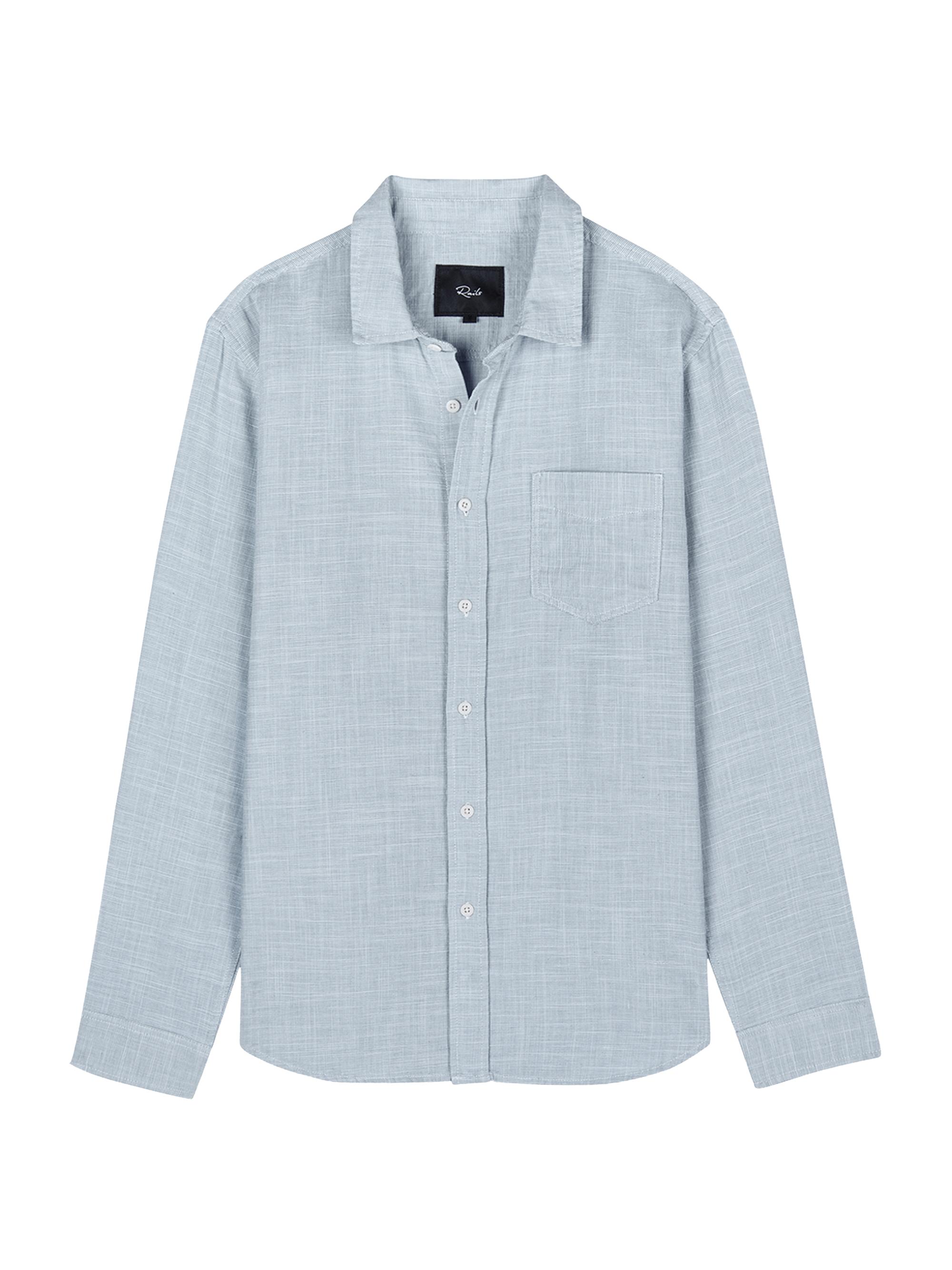 Rails Men's Wyatt Woven Cotton Shirt - Blue